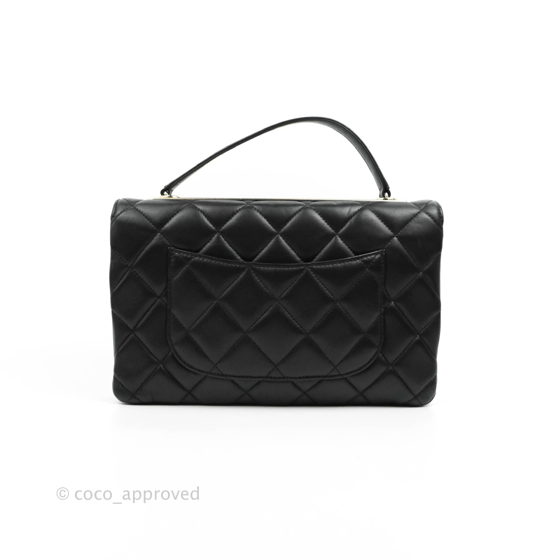 Chanel Trendy CC Flap Bag Black Lambskin Gold Hardware – Coco