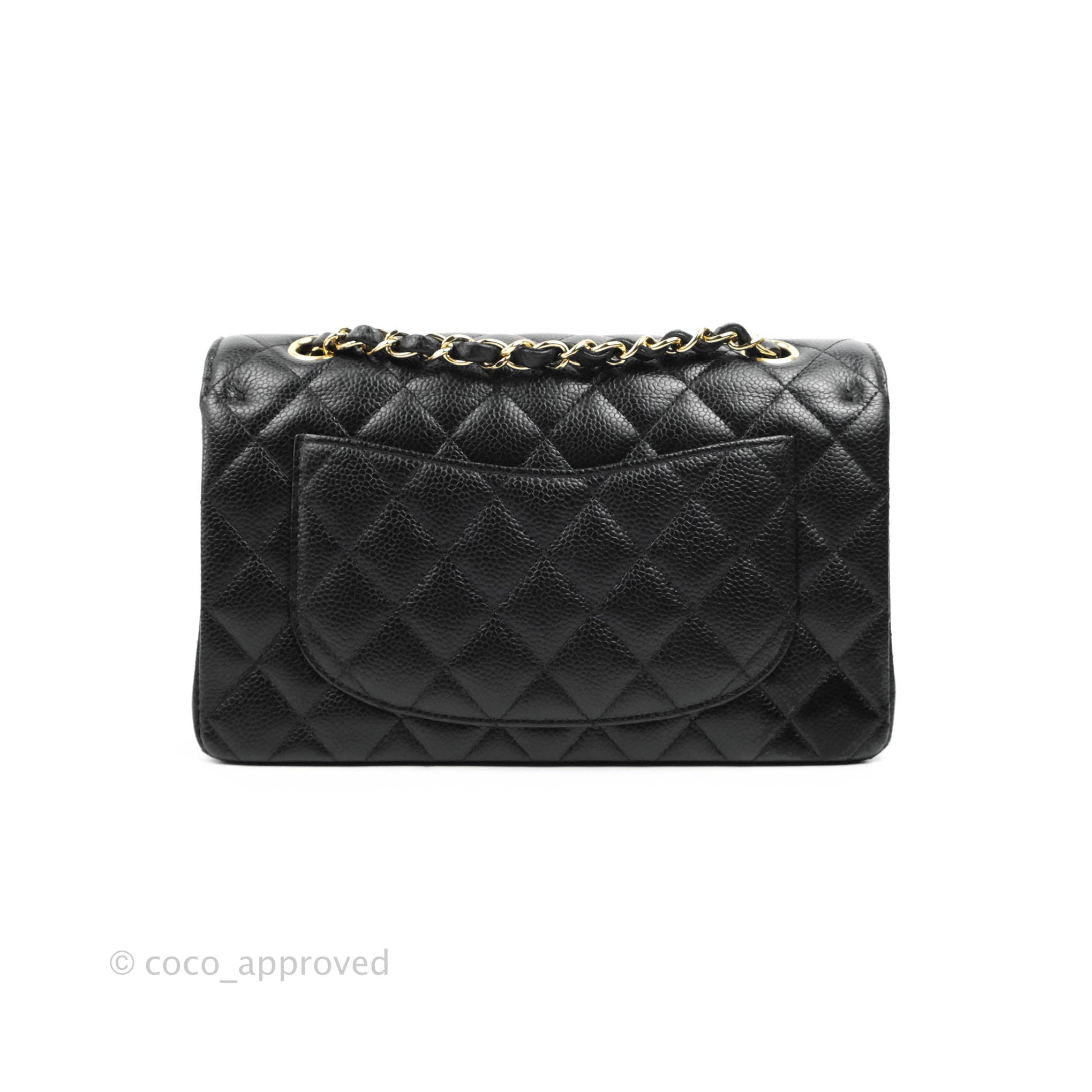 Chanel Small Classic Quilted Flap Black Caviar Gold Hardware – Coco  Approved Studio