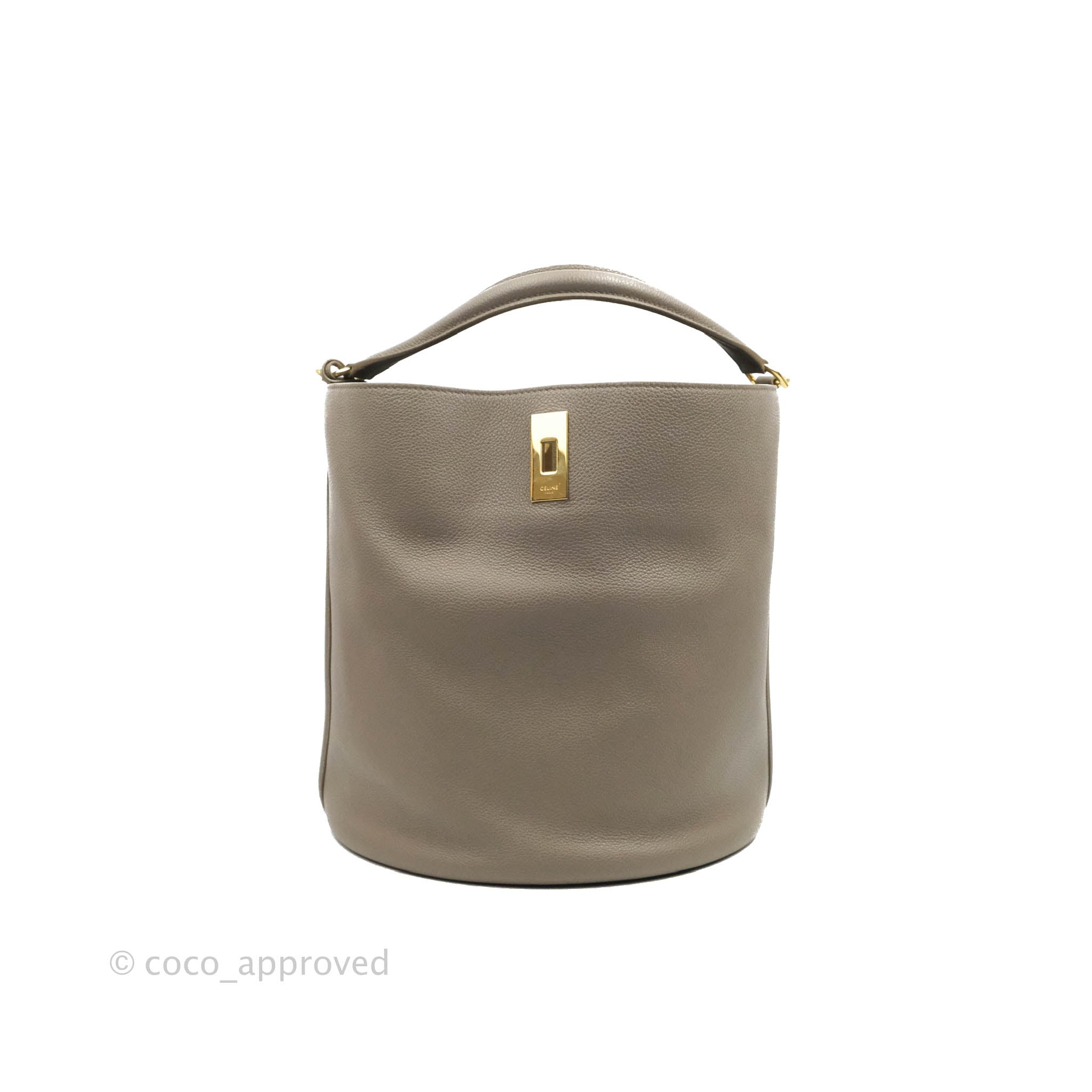 Celine Bucket 16 Bag in Supple Grained Calfskin Pebble Gold