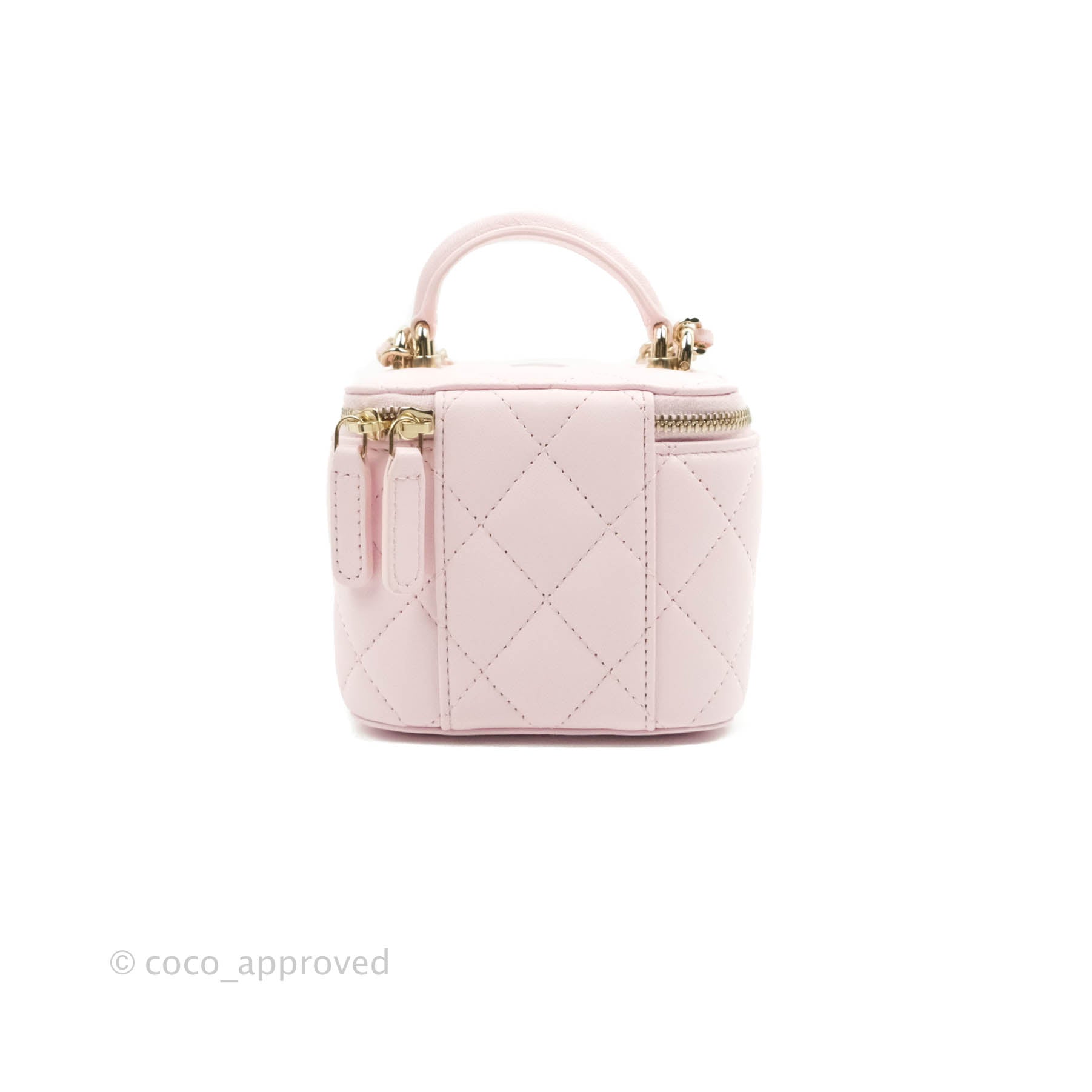 Chanel Pink CC Vanity Top Handle Small Case – The Closet