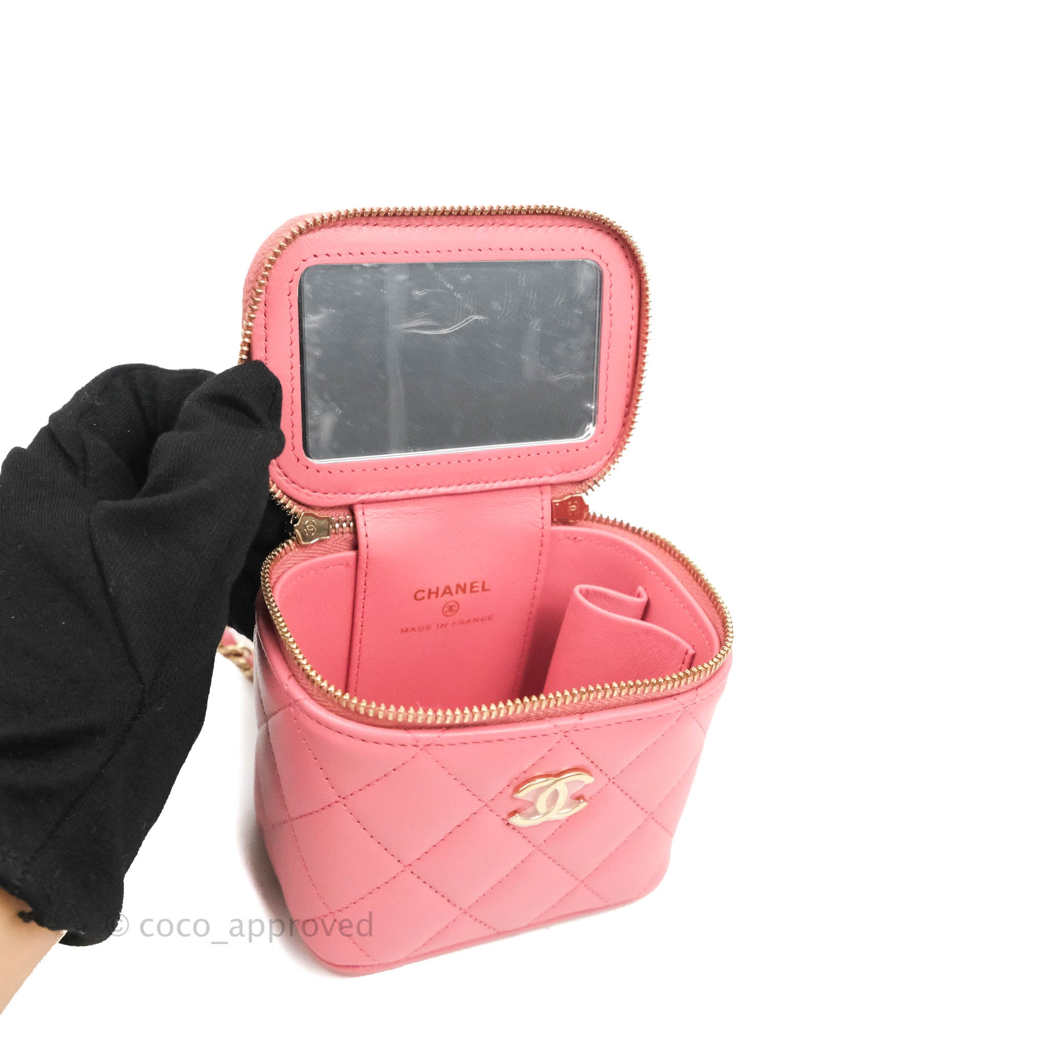 CHANEL 20s CLASSIC MINI O CASE POUCH IN PINK 