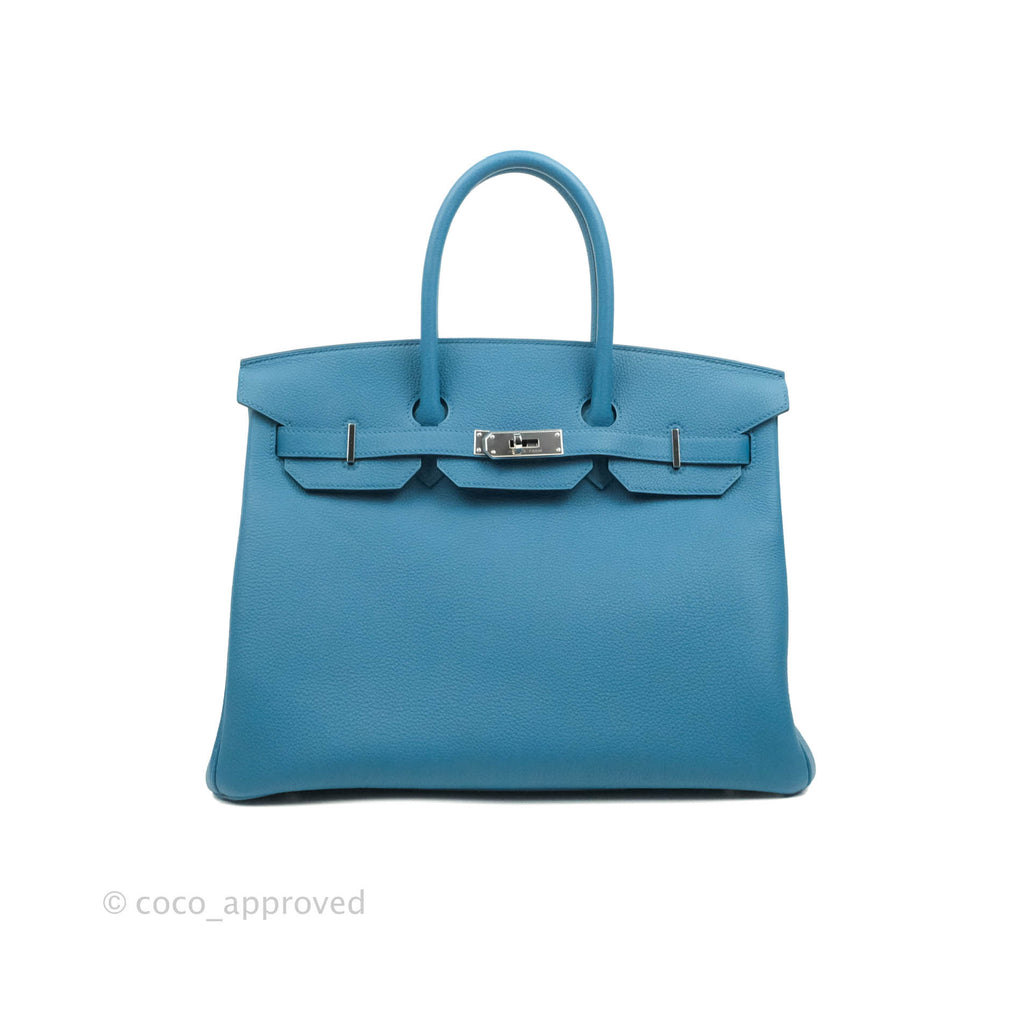 Hermès Birkin 35 Teal Togo Palladium Hardware