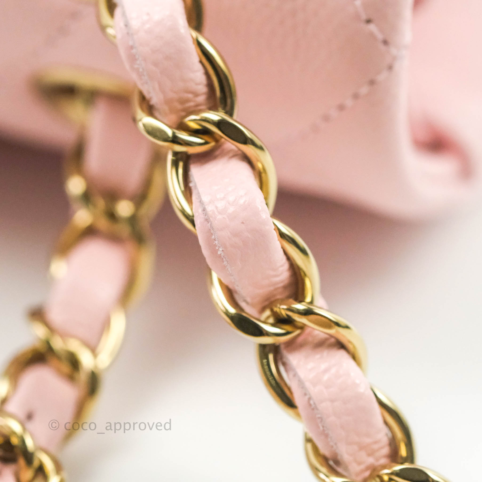 Chanel Classic Small S/M Flap Pink Caviar Gold Hardware 21P – Coco