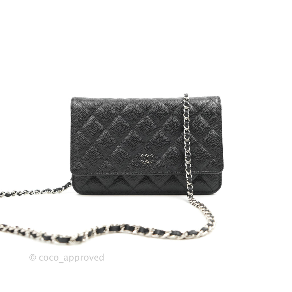 Chanel Quilted Classic WOC Black Caviar Silver Hardware