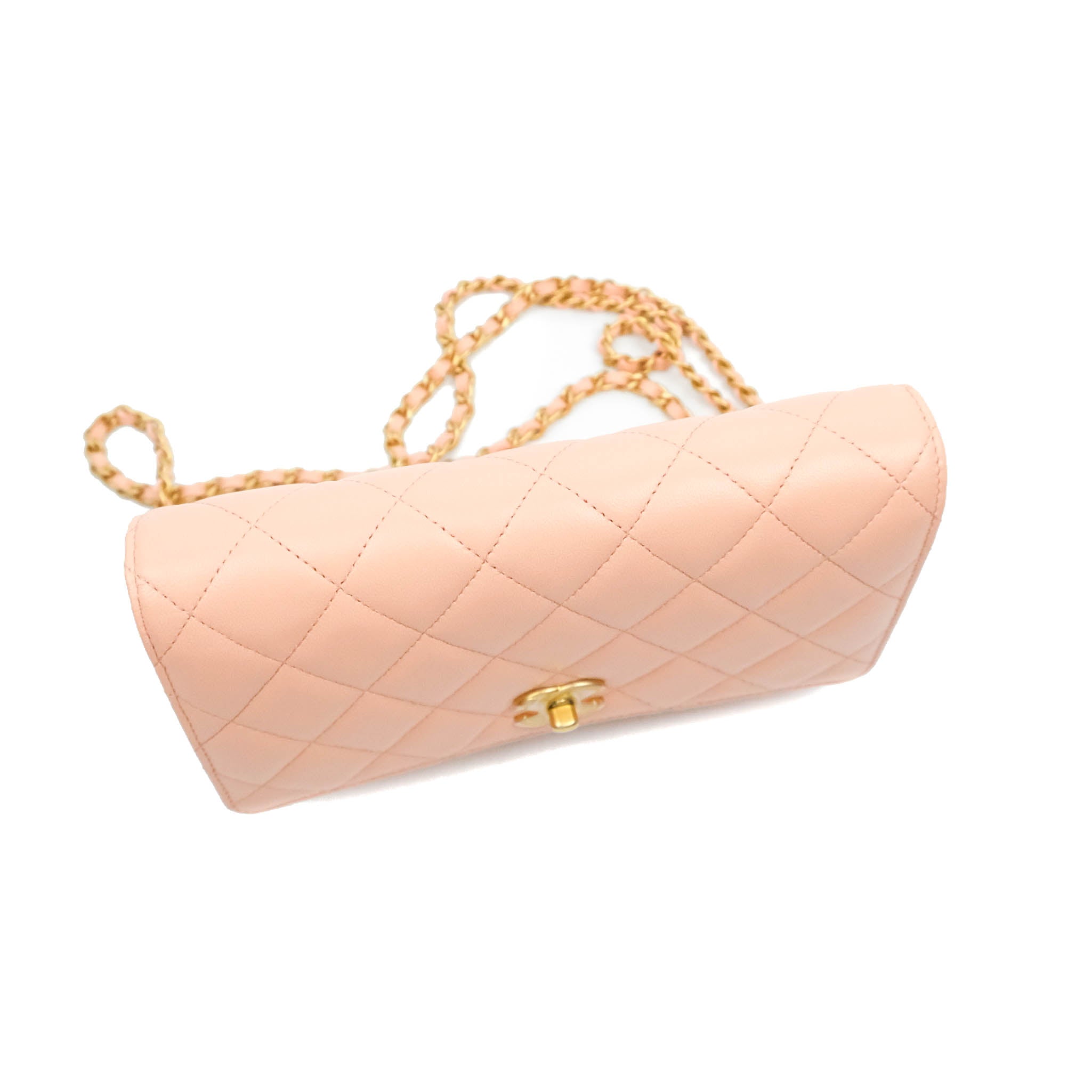 Chanel Quilted Pearl Crush Wallet on Chain WOC Light Pink Lambskin Age – Coco  Approved Studio