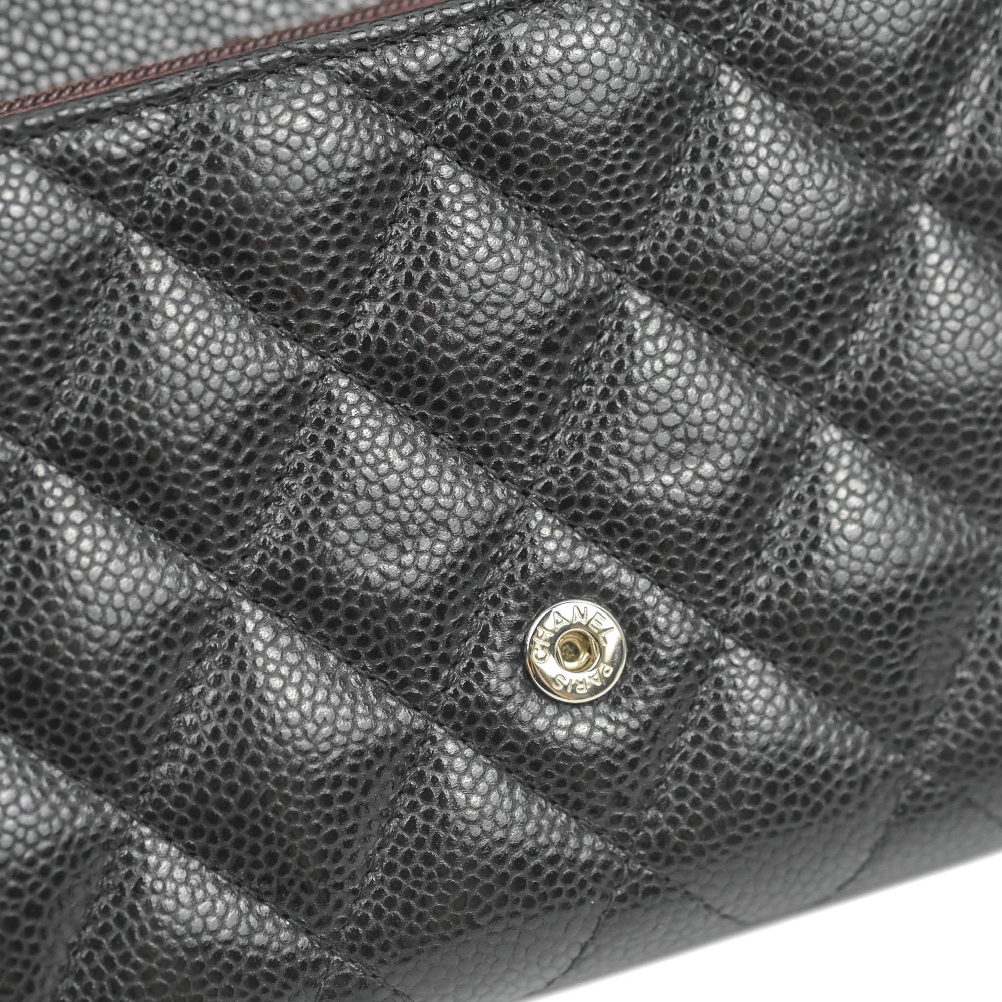 Chanel Black Caviar Long Flap Wallet SHW No. 12 at 1stDibs