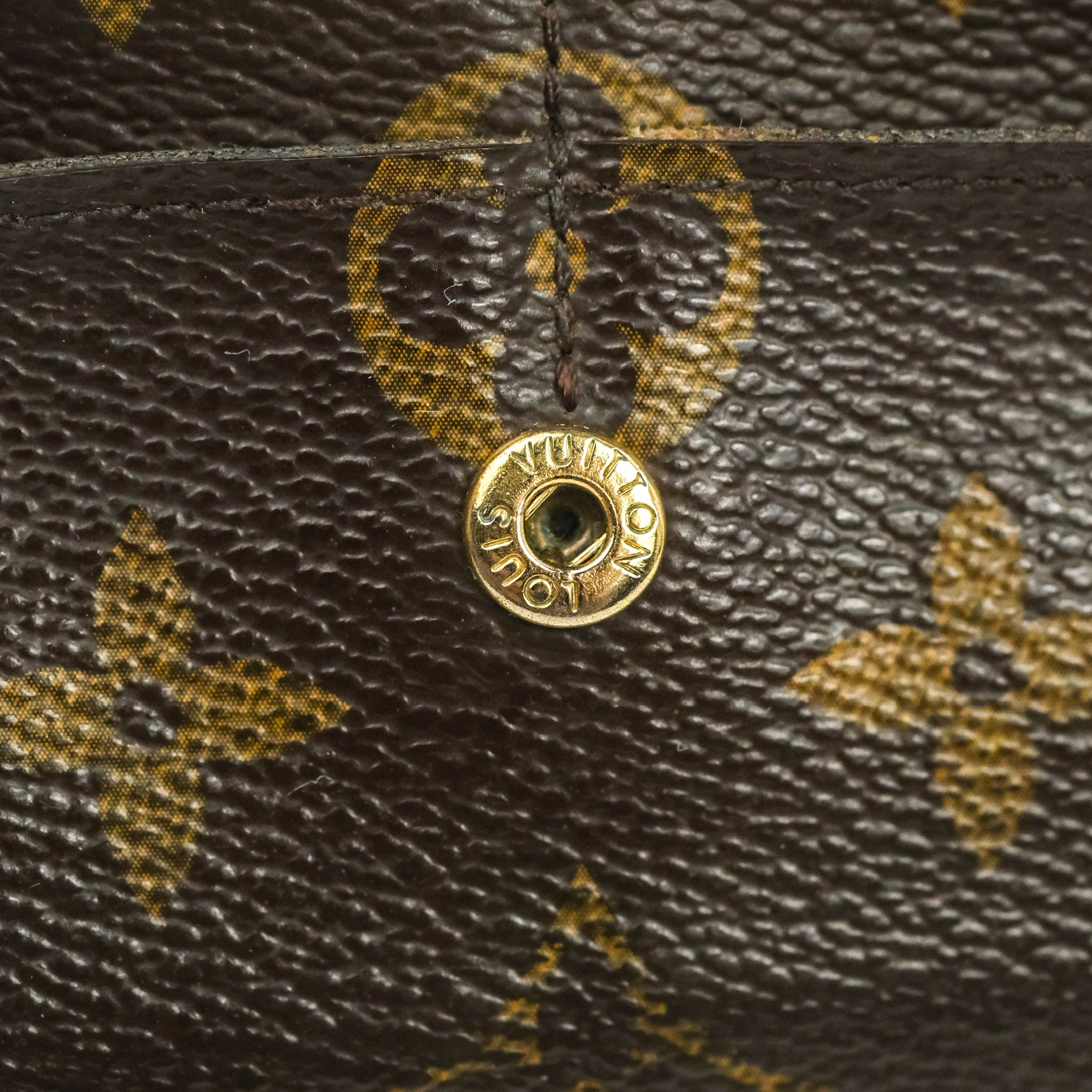 Louis Vuitton Emilie monogram canvas & red leather wallet long envelope  Brown ref.649196 - Joli Closet