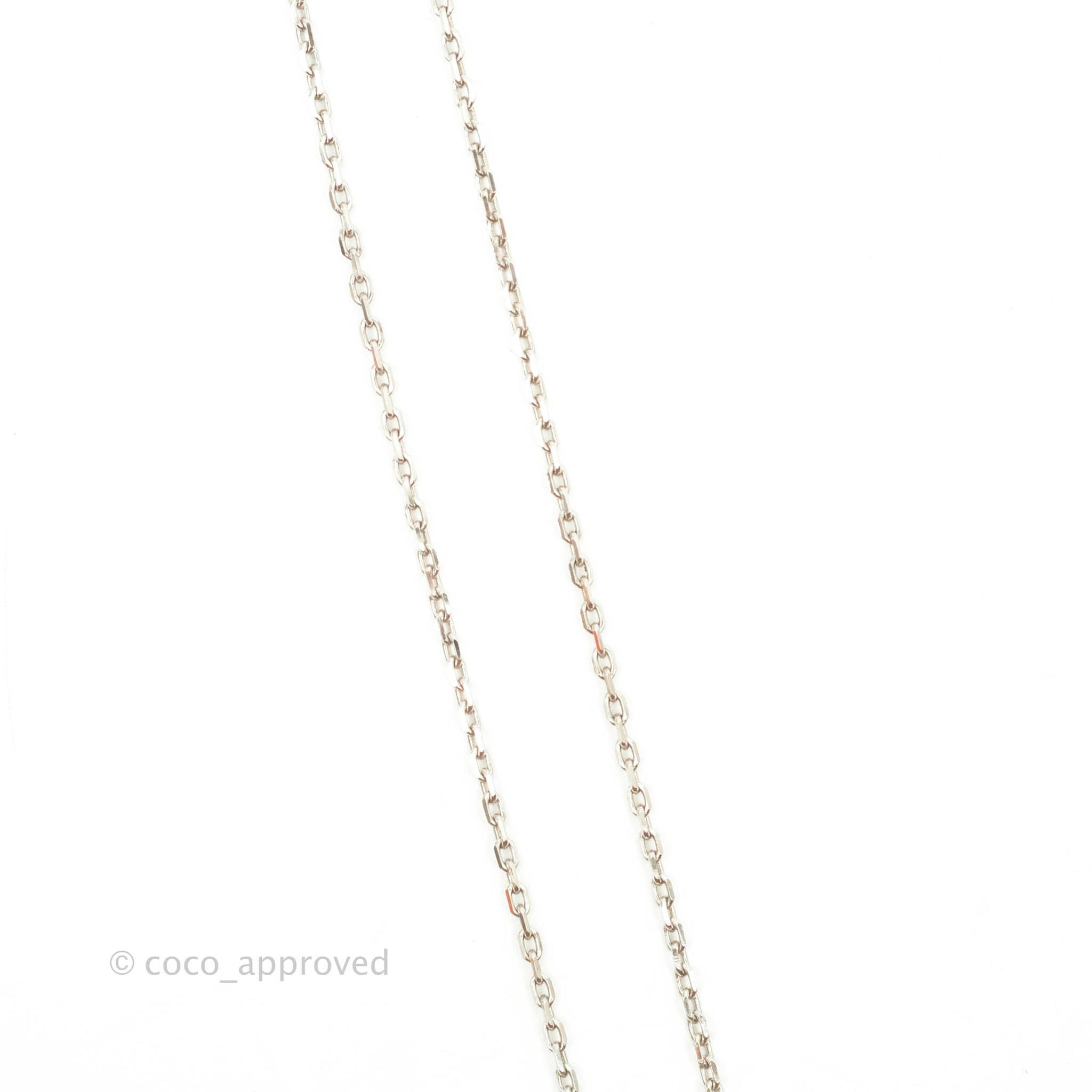 Hermès Mini Pop H White Pendant Necklace Silver Hardware