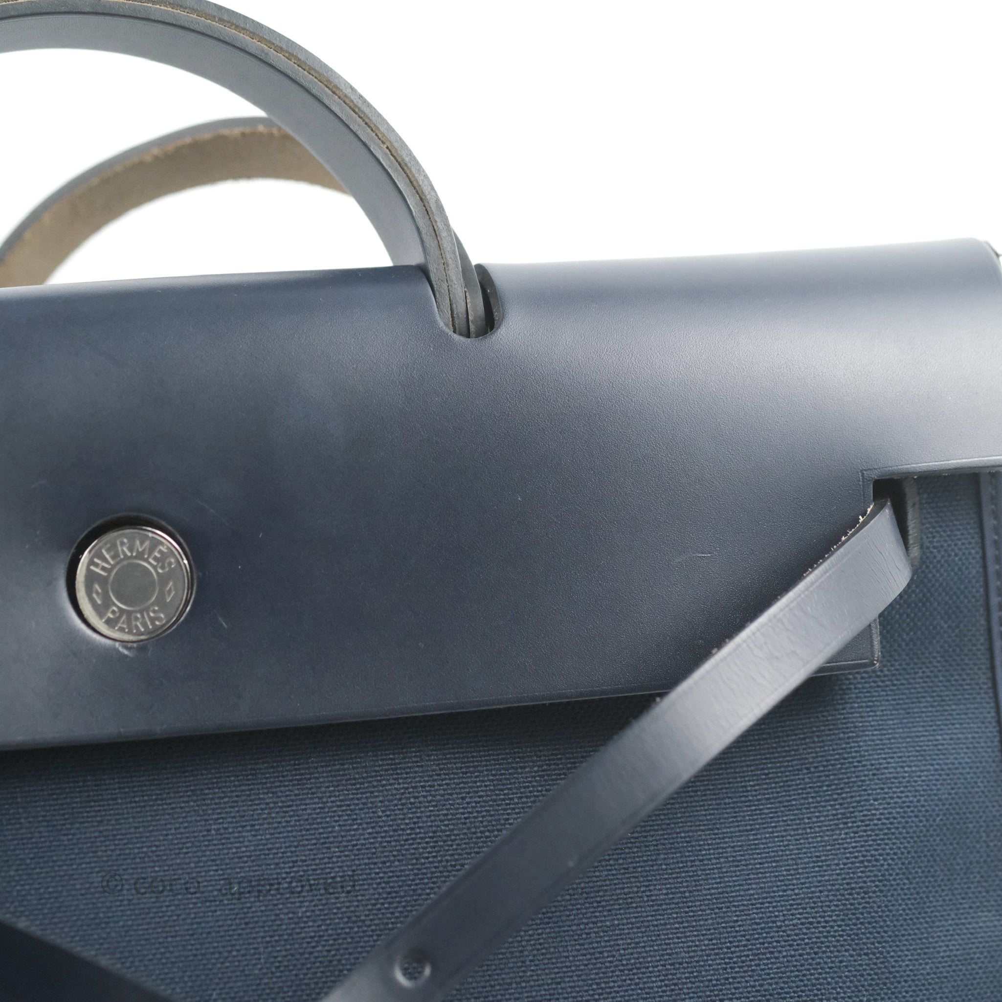 Herbag leather handbag Hermès Burgundy in Leather - 35669539