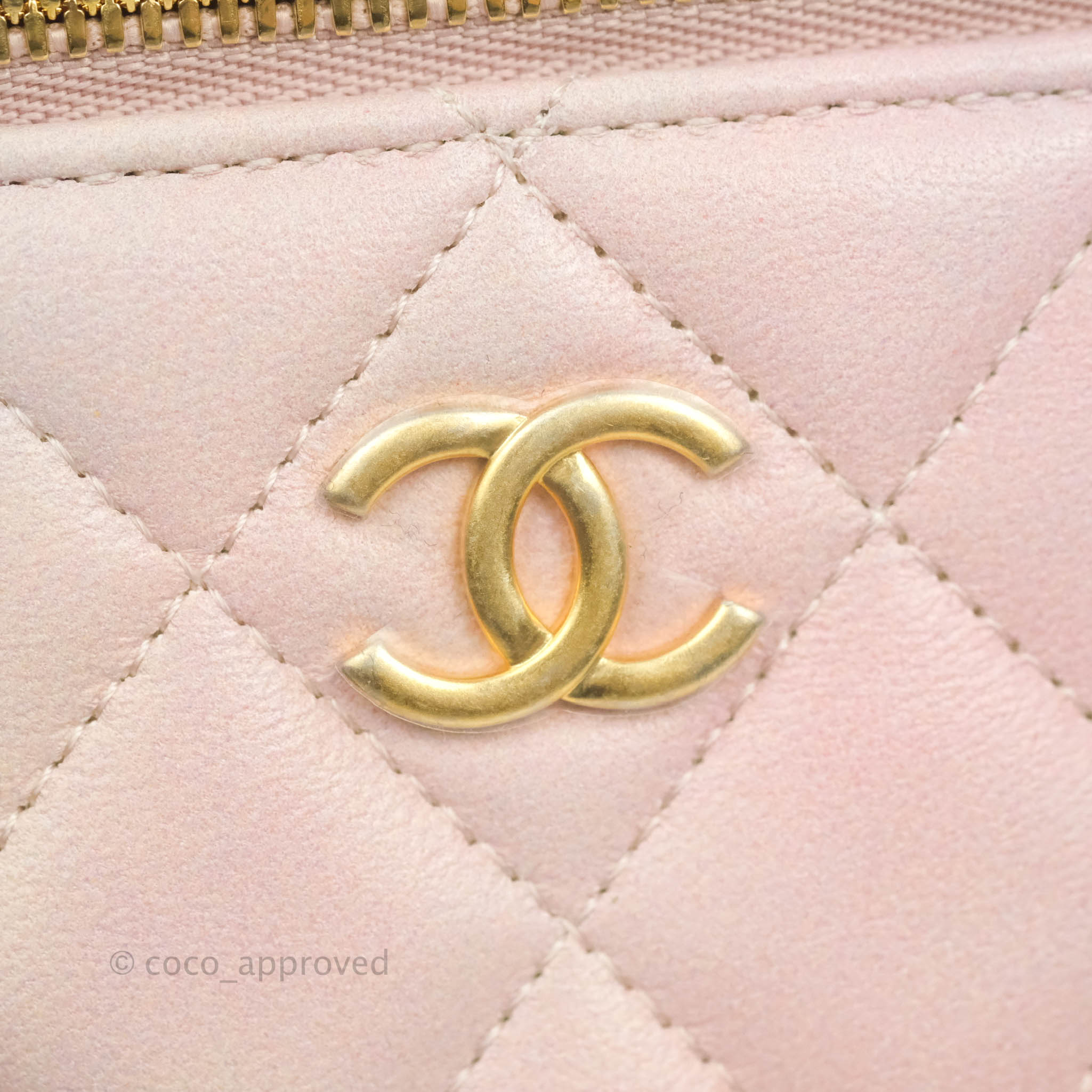 Chanel 21S CC Links Pink Mini Flap Top Handle Gold Chain Quilted