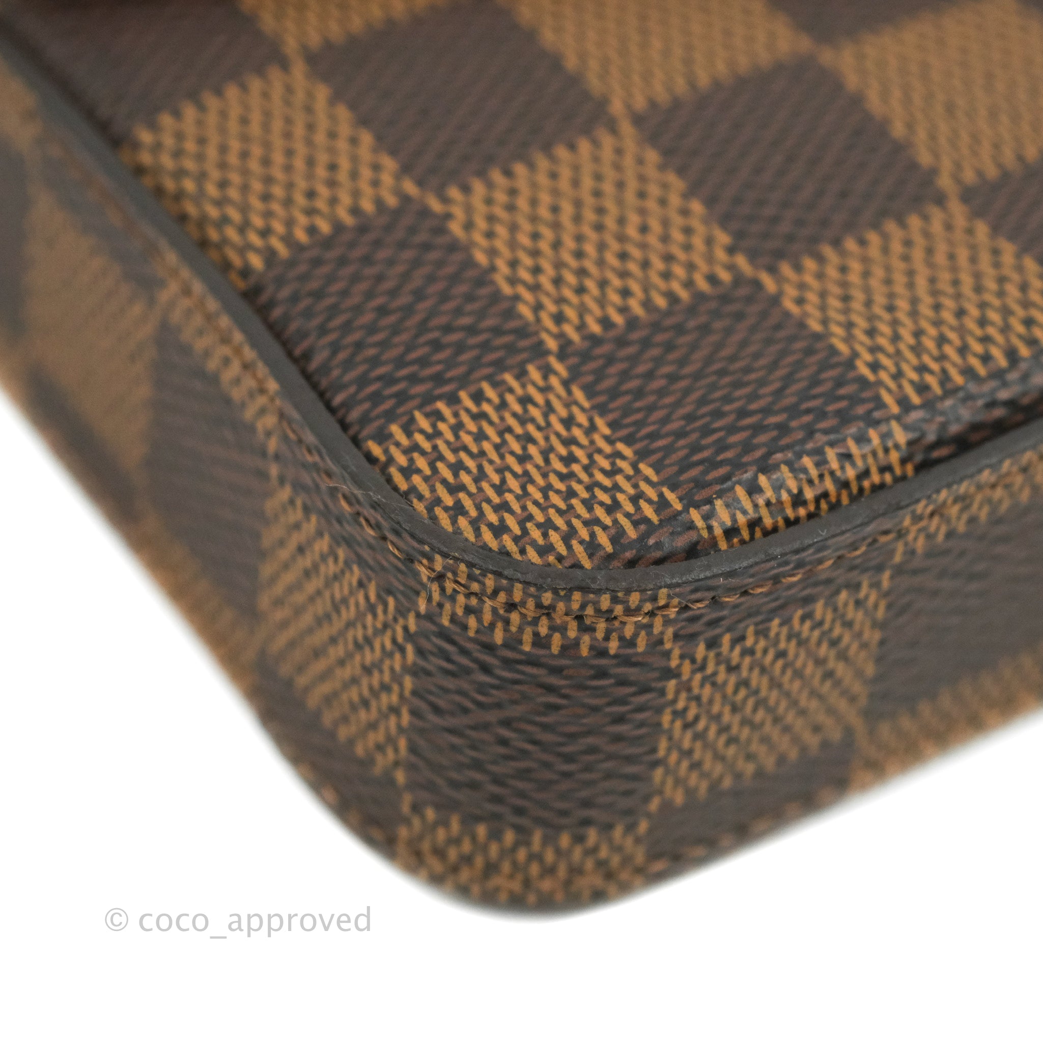 Louis Vuitton Damier Ebene Pochette Felicie Chain Wallet – Coco Approved  Studio