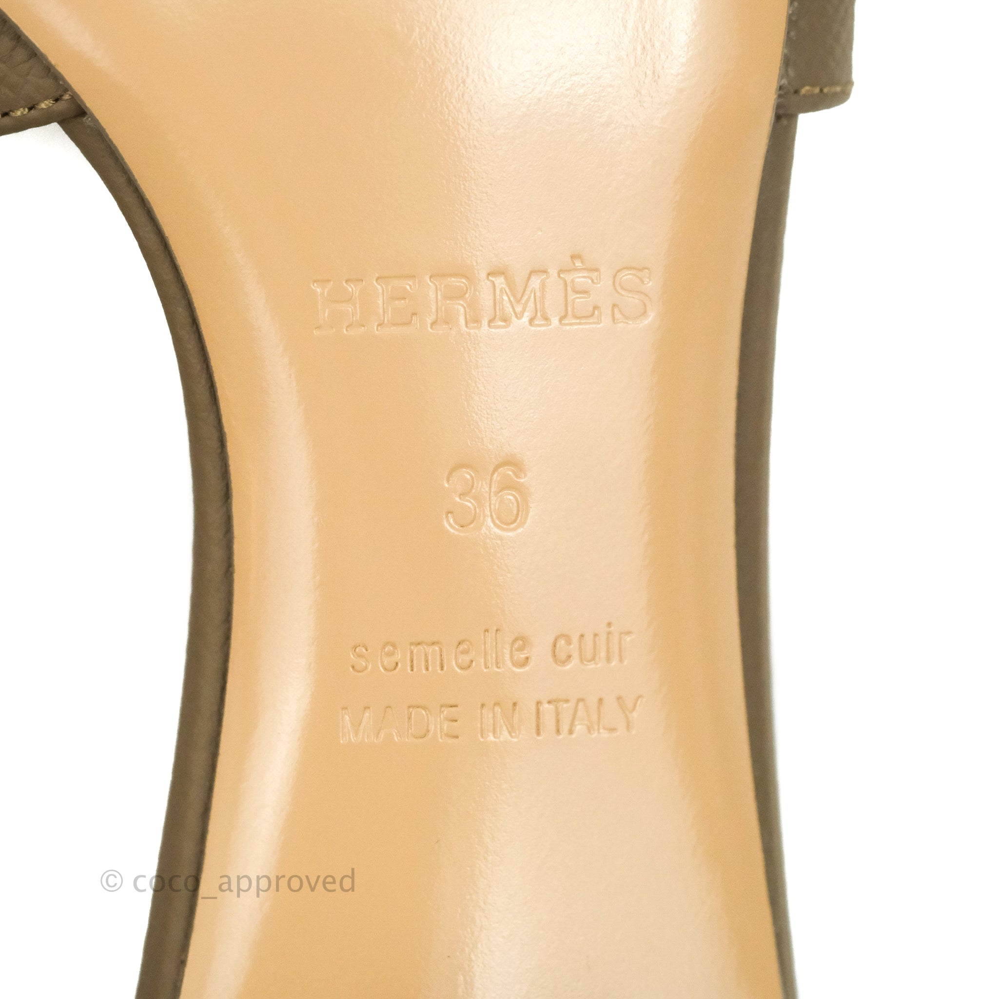 Hermès Oasis Sandals in Etoupe Size 36 – Coco Approved Studio