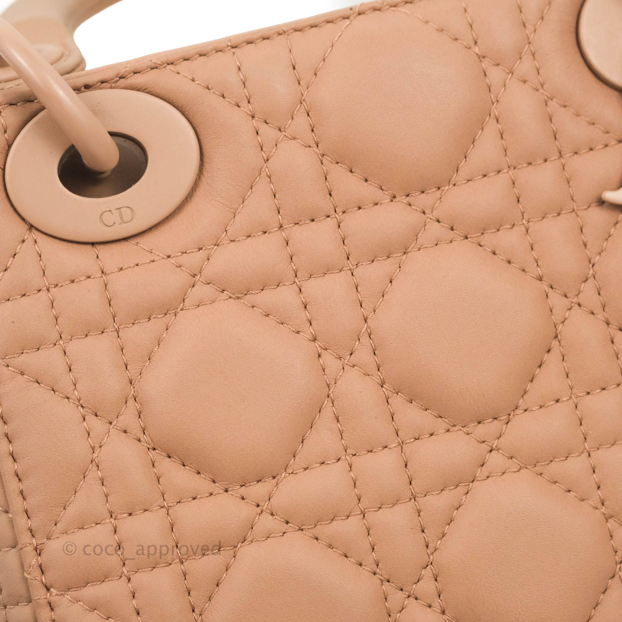 CHRISTIAN DIOR The Lady Dior Calfskin Chain Pouch Bag Blush Ultramatte