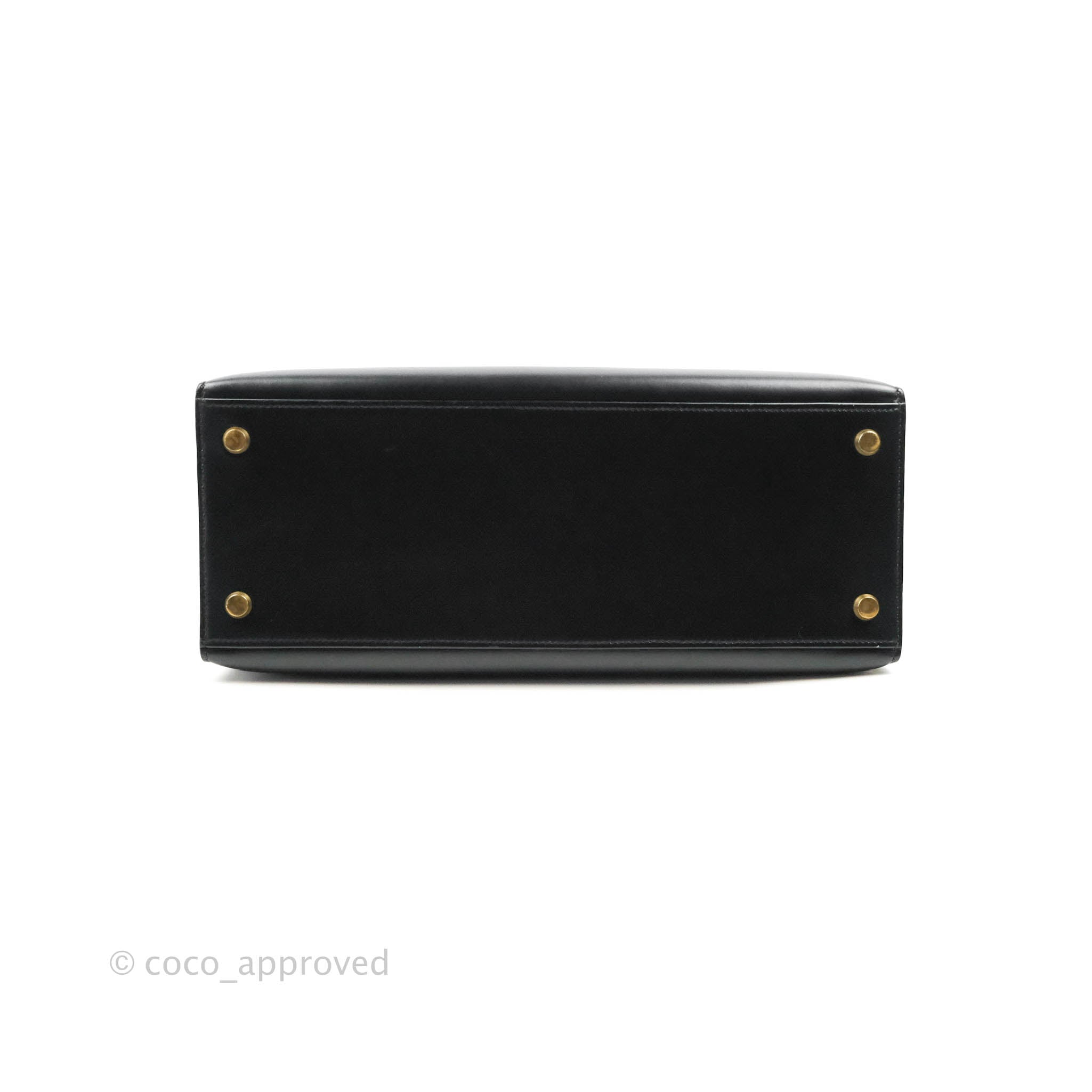 Hermès Kelly 28 Vintage Sellier Black Box Leather Gold Hardware – Coco  Approved Studio