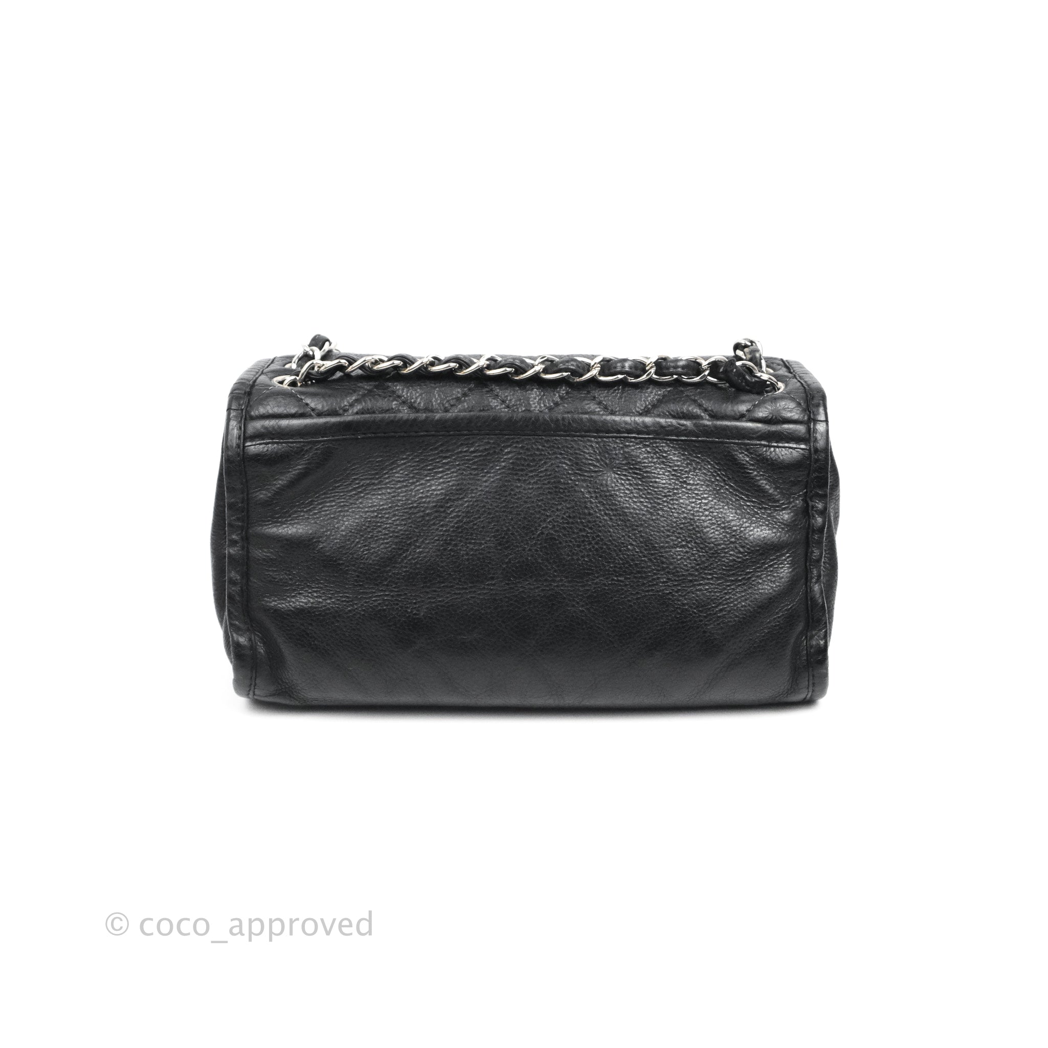 Louis Vuitton Black Taiga Leather Accordion Chain Wallet Long Flap