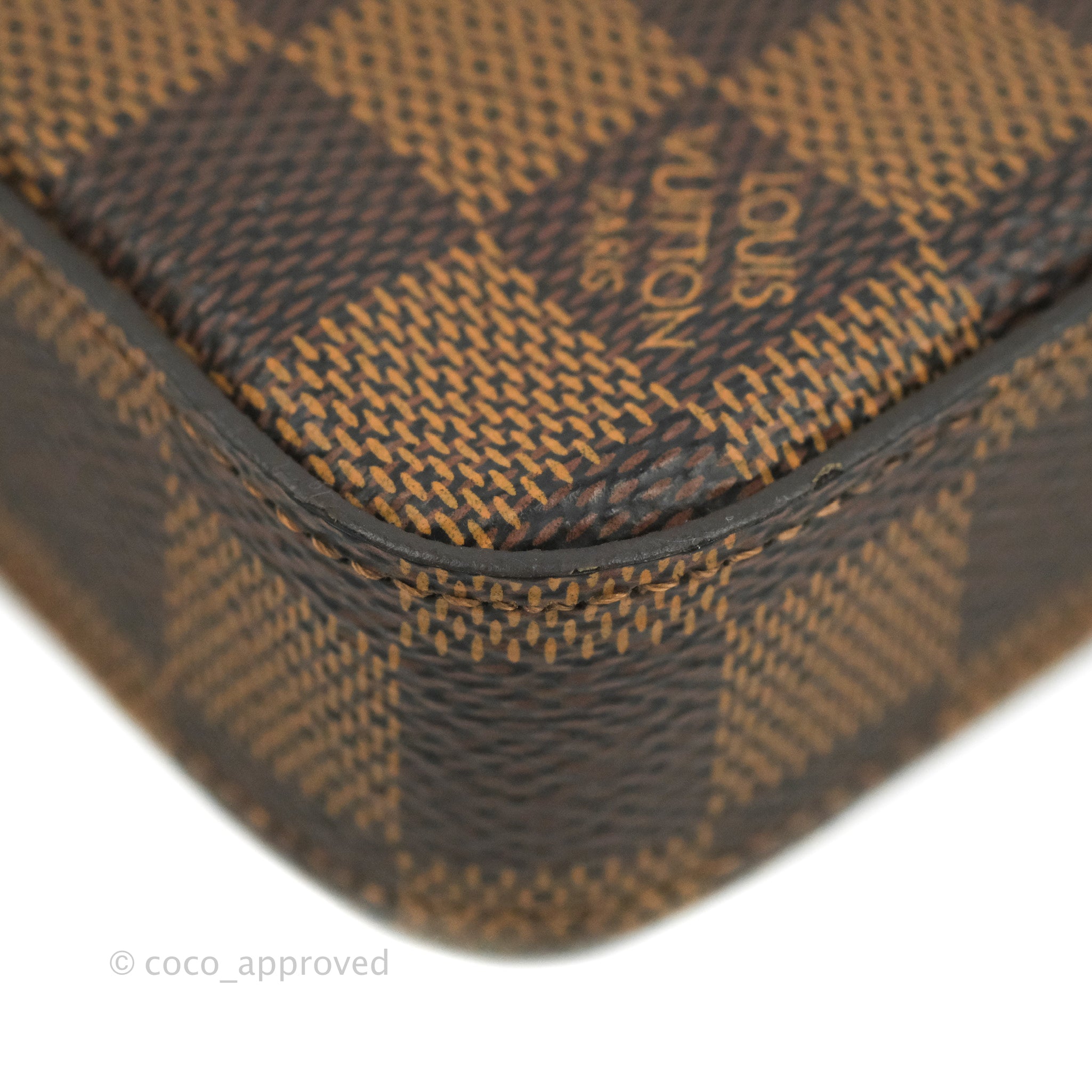 Louis Vuitton Pochette Felicie Damier Ebene Canvas Wallet On Chian (Wallets  and Small Leather Goods,Wallets)