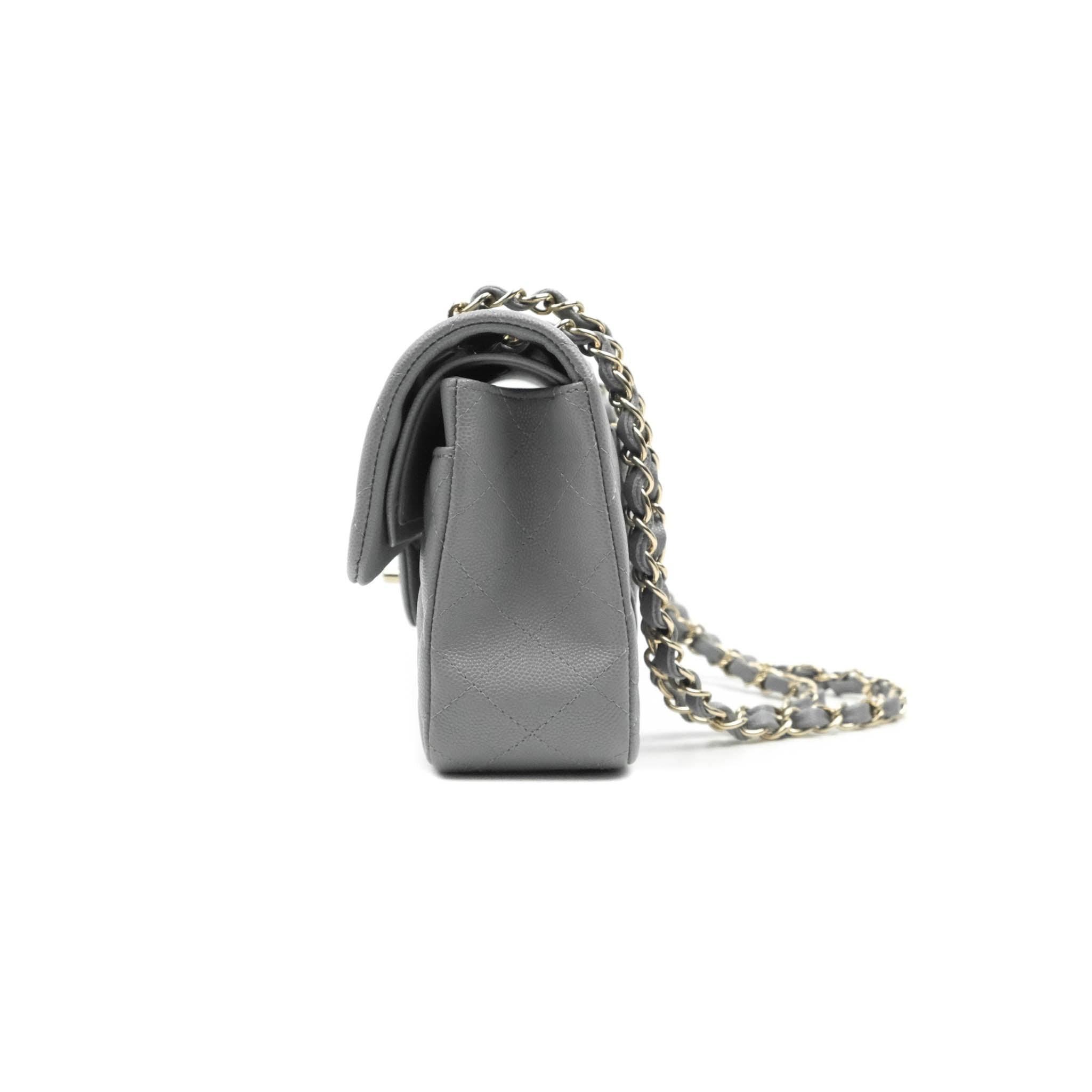 chanel mini flap bag silver
