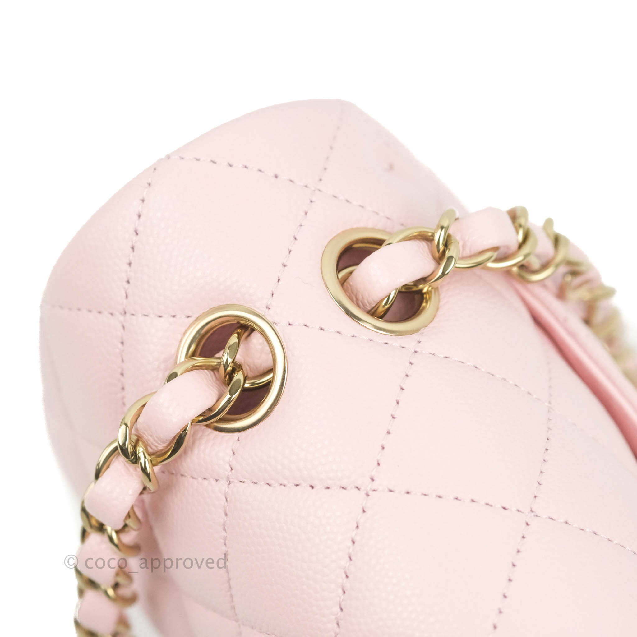 Chanel Classic Small S/M Flap Pink Caviar Gold Hardware 22S – Coco Approved  Studio