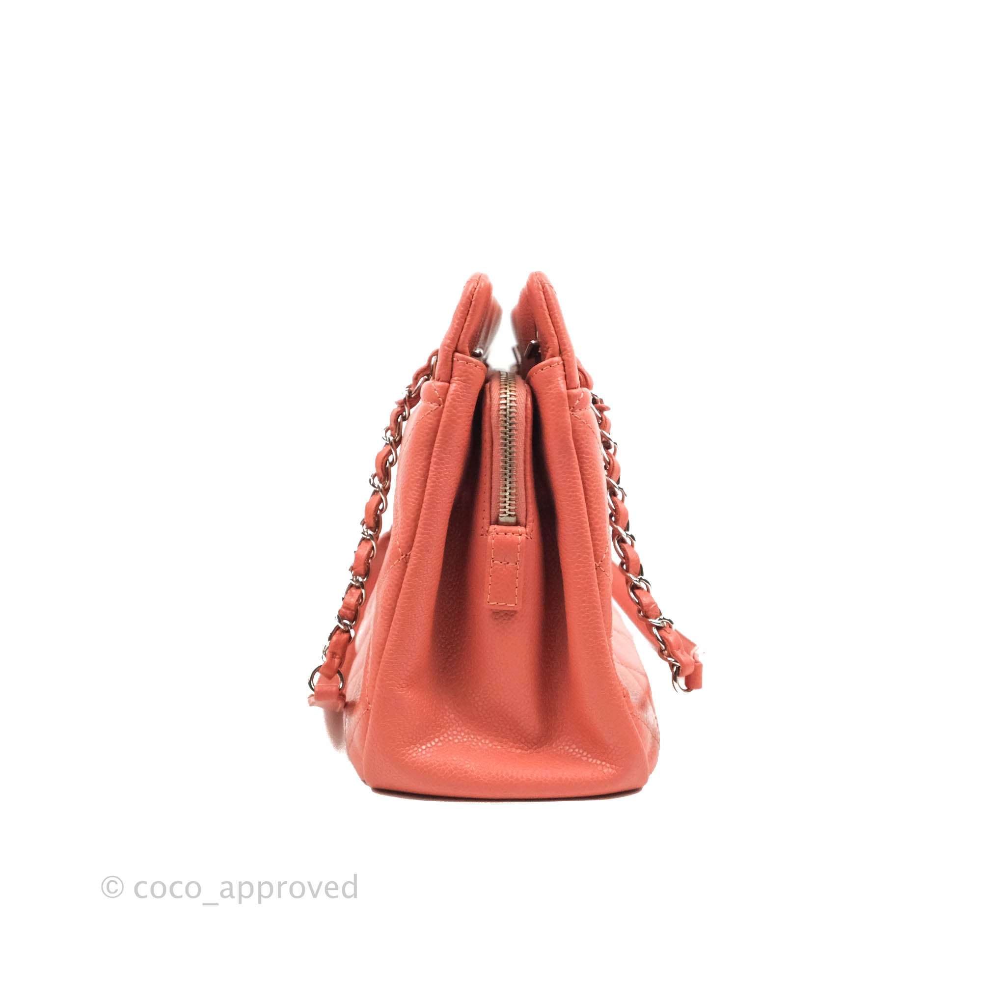 Chanel Pink Quilted Caviar Timeless CC Medium Shoulder Bag Gold
