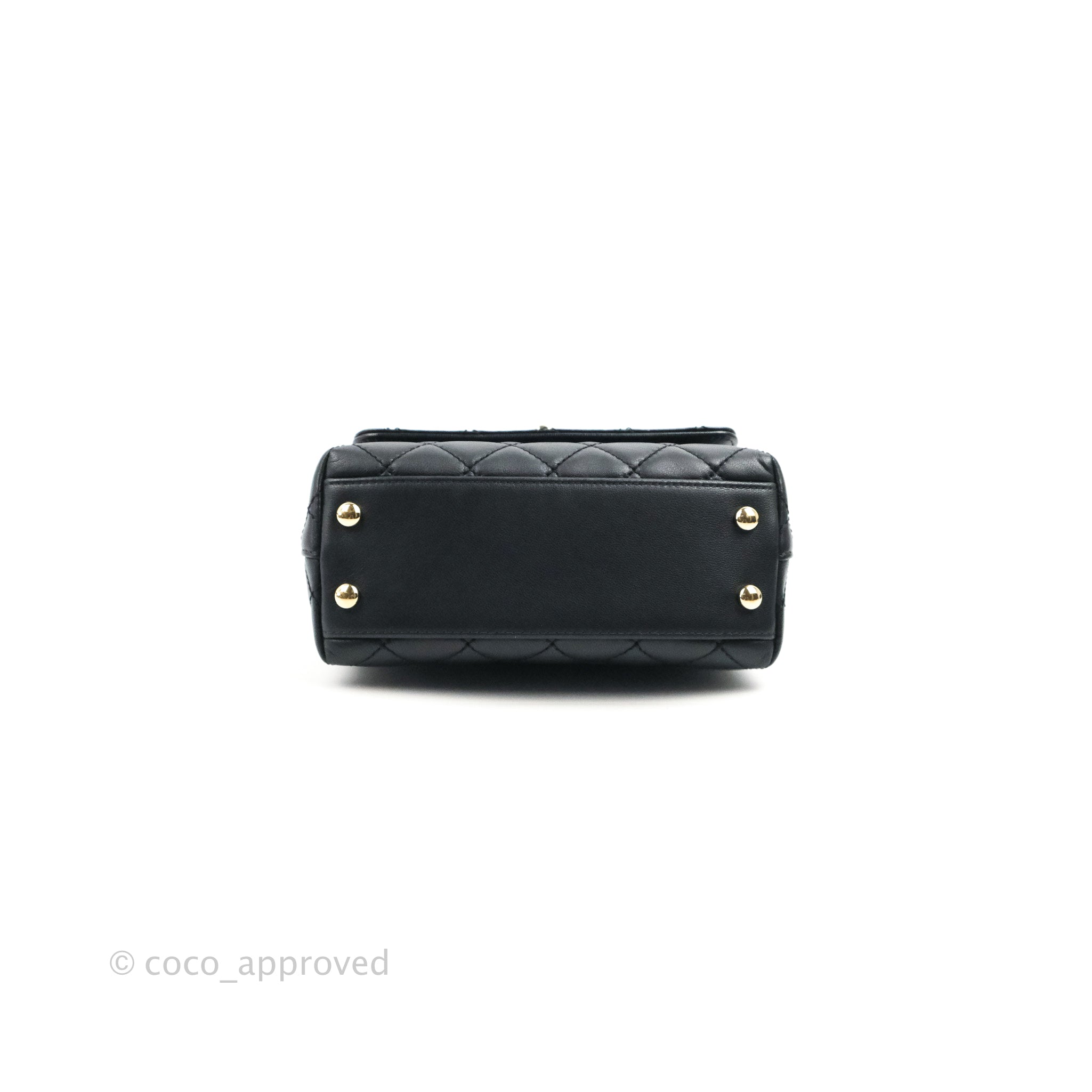 Chanel Extra Mini Black Quilted Caviar Coco Handle TPM by Ann's Fabulous Finds