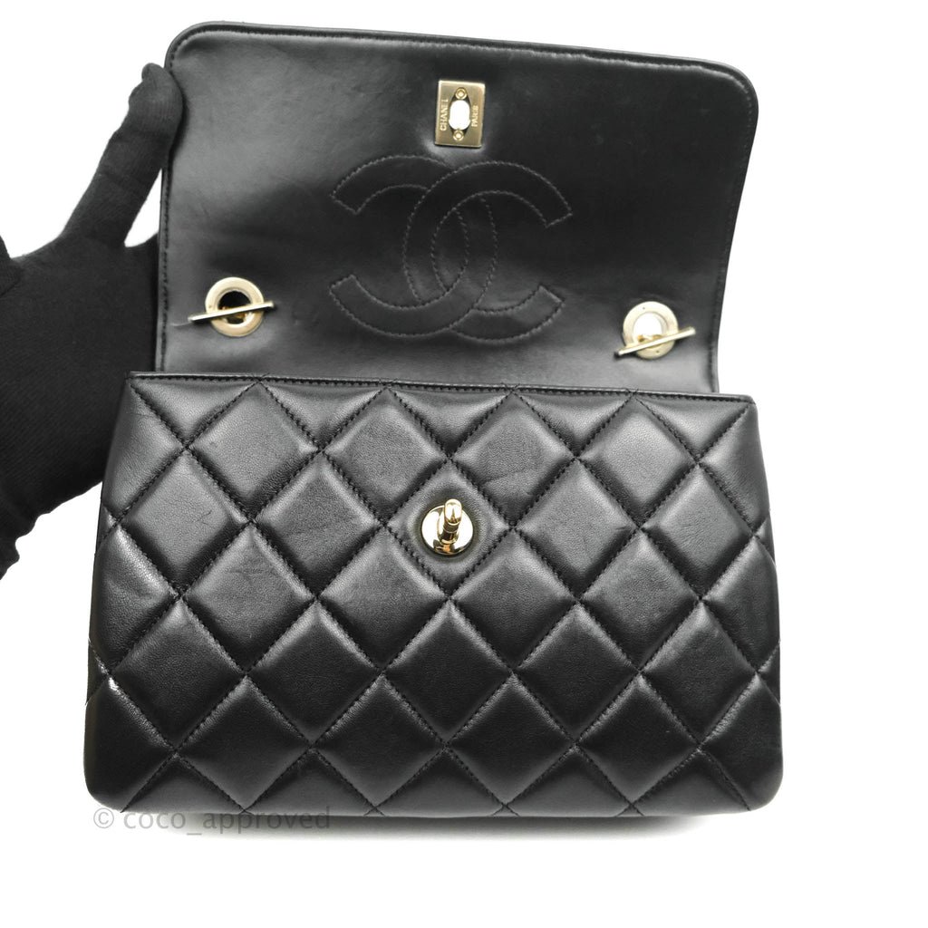 Chanel Trendy CC Small Black Lambskin Gold Hardware