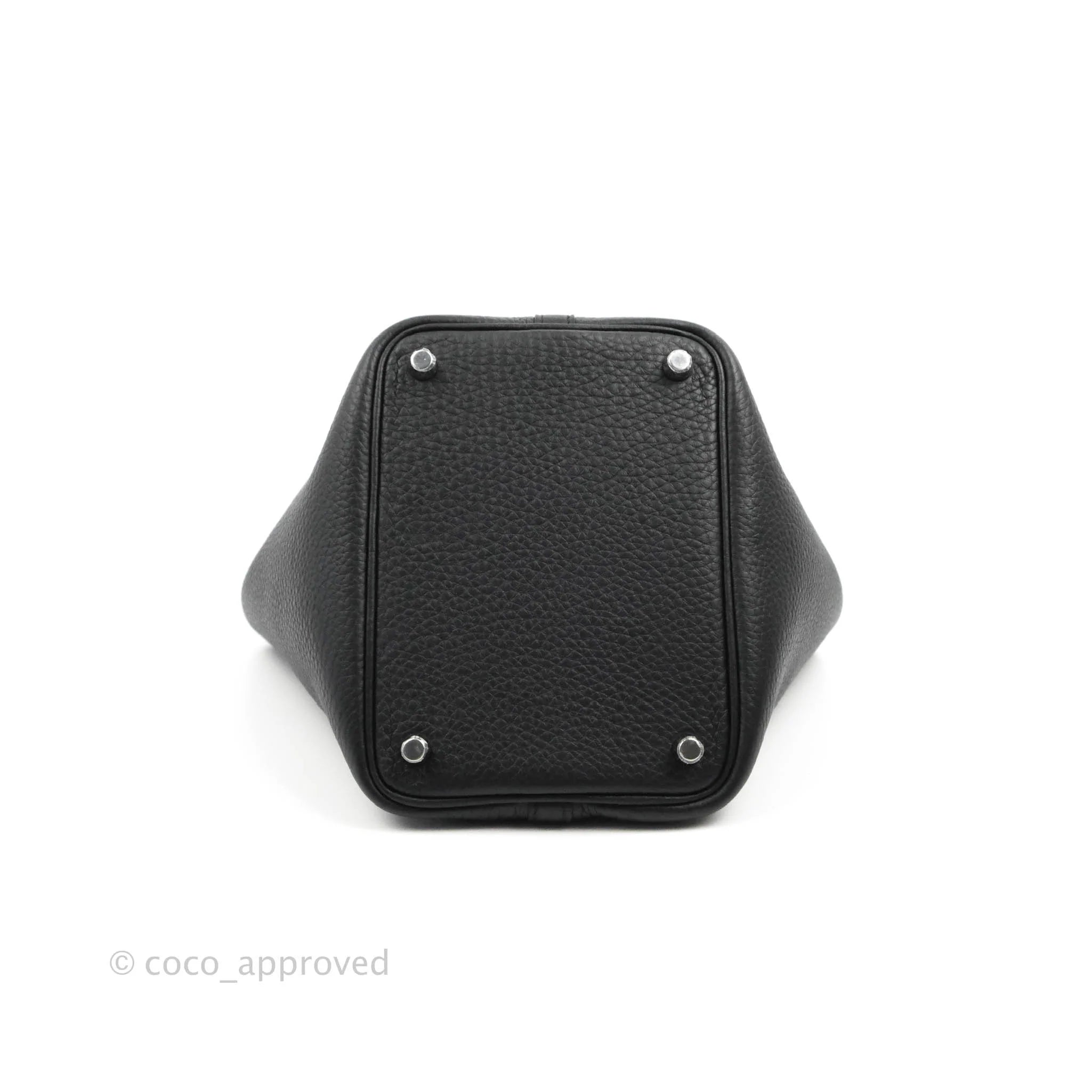 Hermès Picotin Lock 18 Bag In Etoupe Clemence With Palladium Hardware