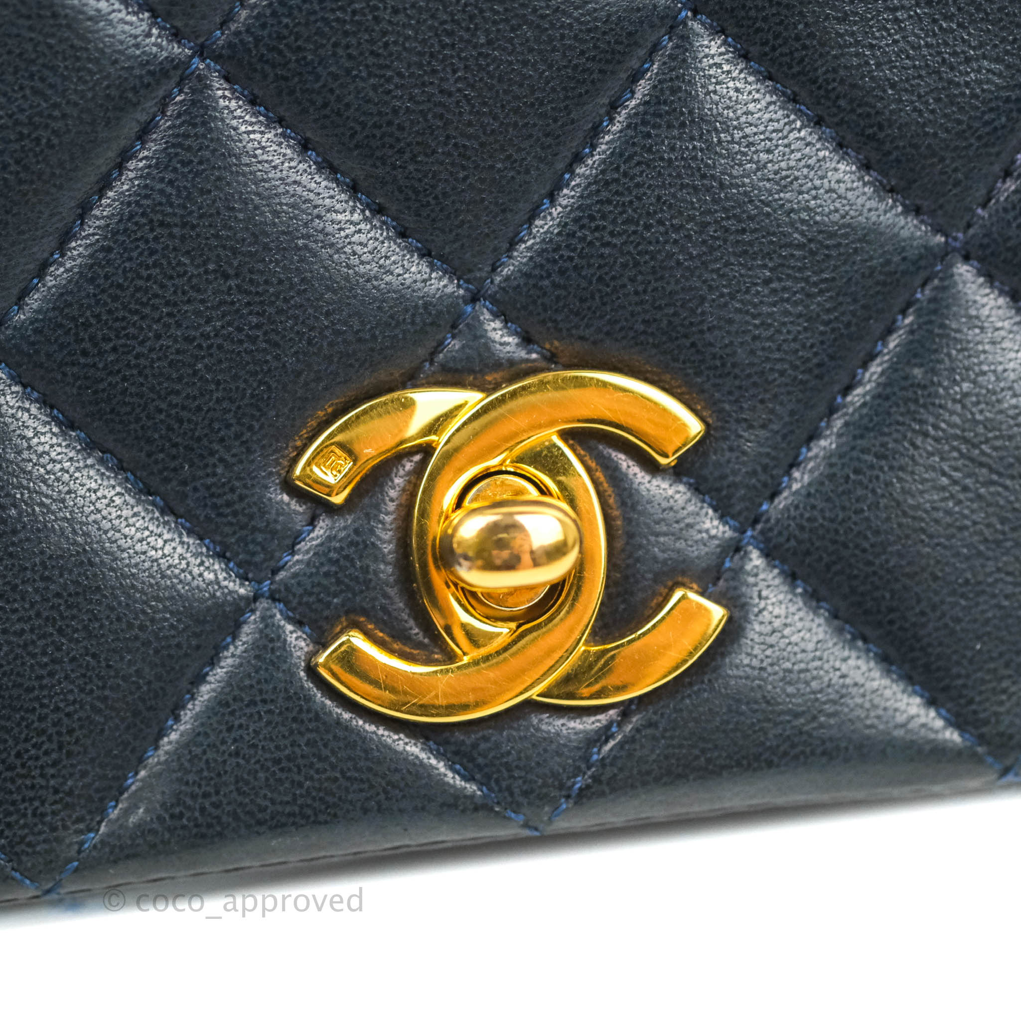 CHANEL, Bags, Vintage Chanel Lamb Skin Mini Purse With Chain 6s 70s