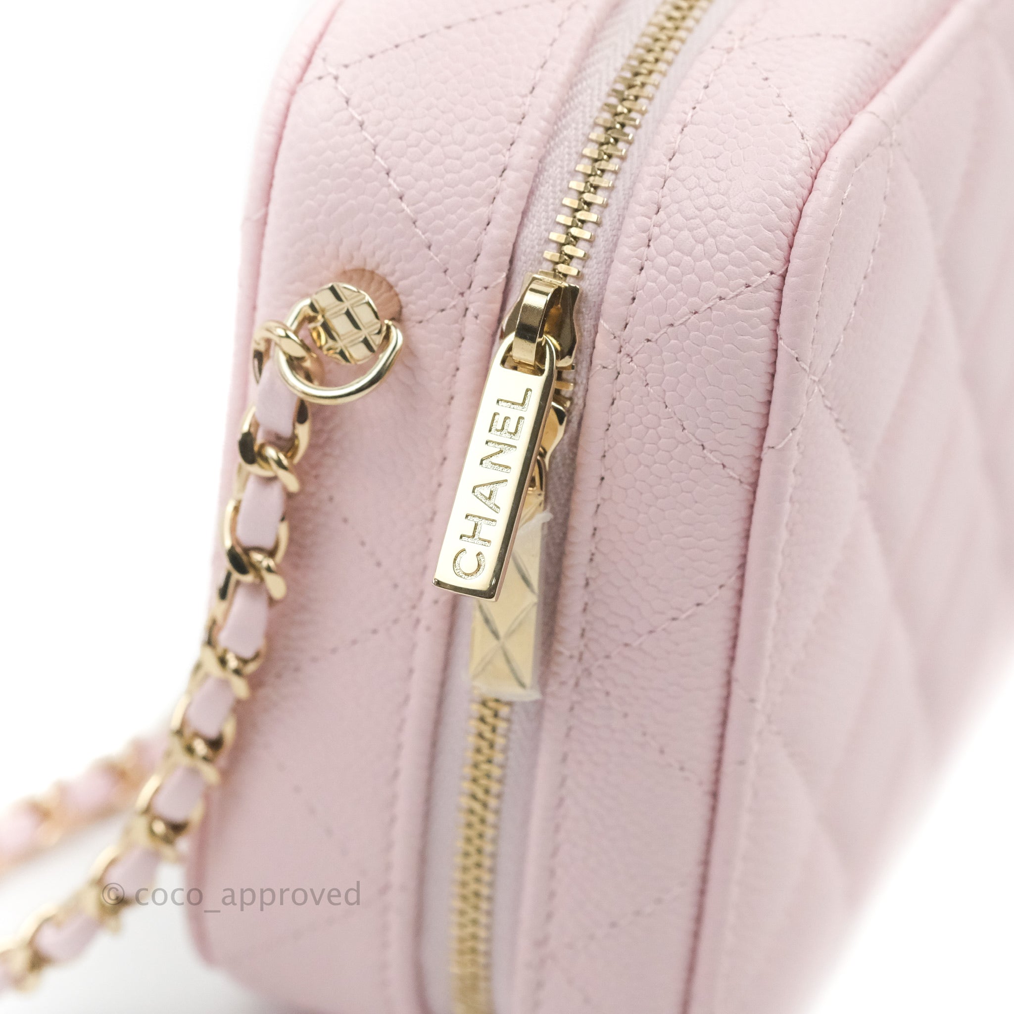 Chanel Small Quilted Vanity Case - Pink Handle Bags, Handbags