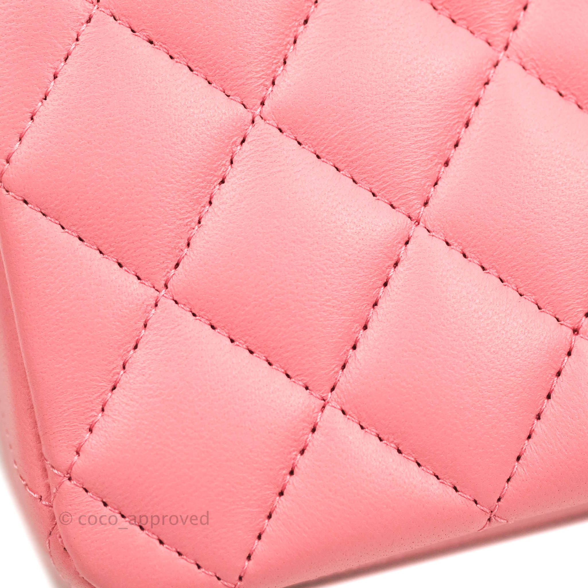 Chanel Top Handle Mini Rectangular Flap Bag Pink Lambskin Gold Hardwar – Coco  Approved Studio