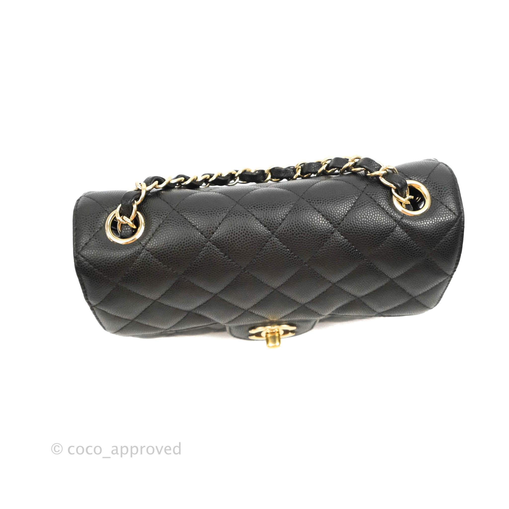 Chanel Quilted Mini Rectangular Flap Black Caviar Silver Hardware 18S – Coco  Approved Studio
