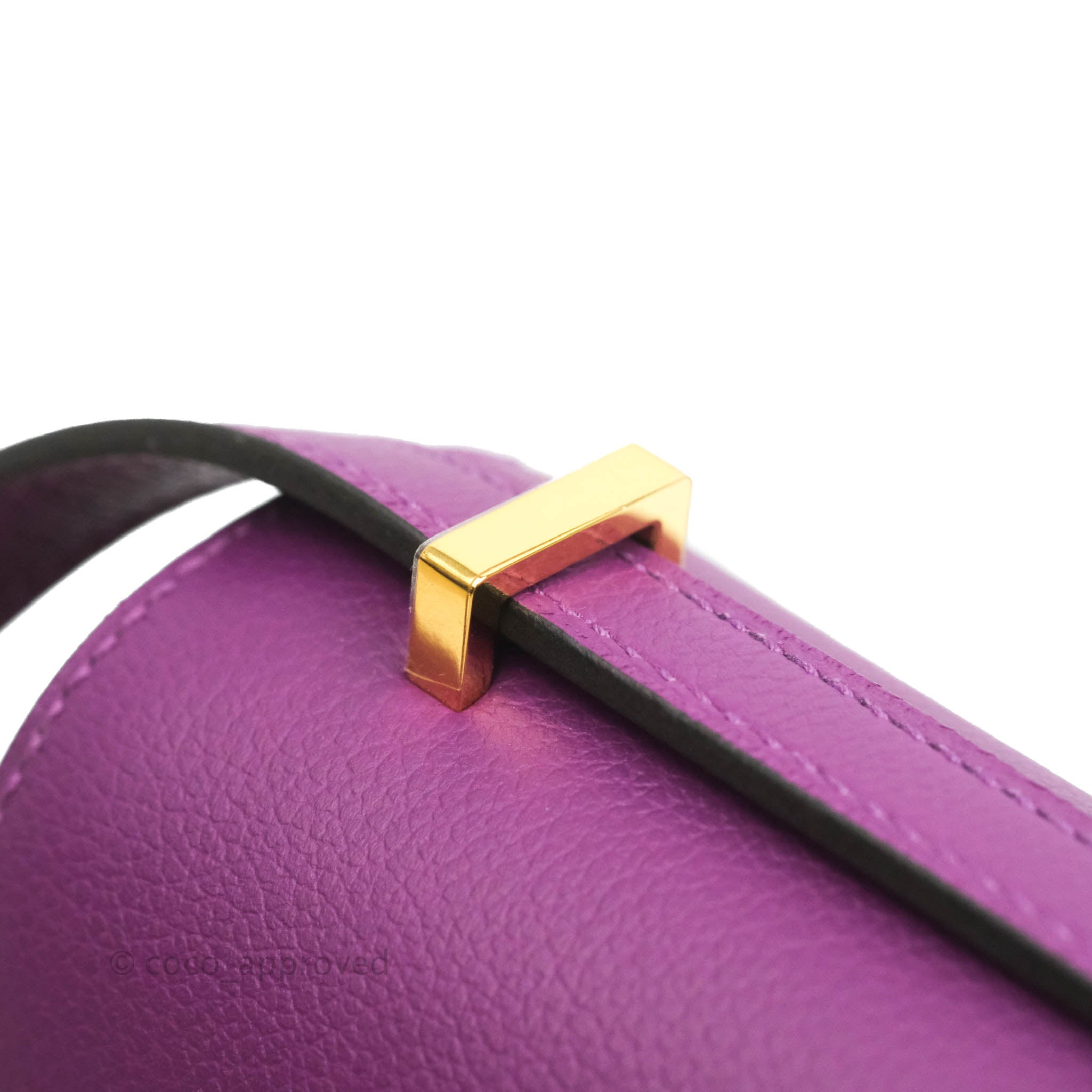 Hermès Mini Constance 18cm in Anemone Evercolor Leather with Palladium –  Sellier