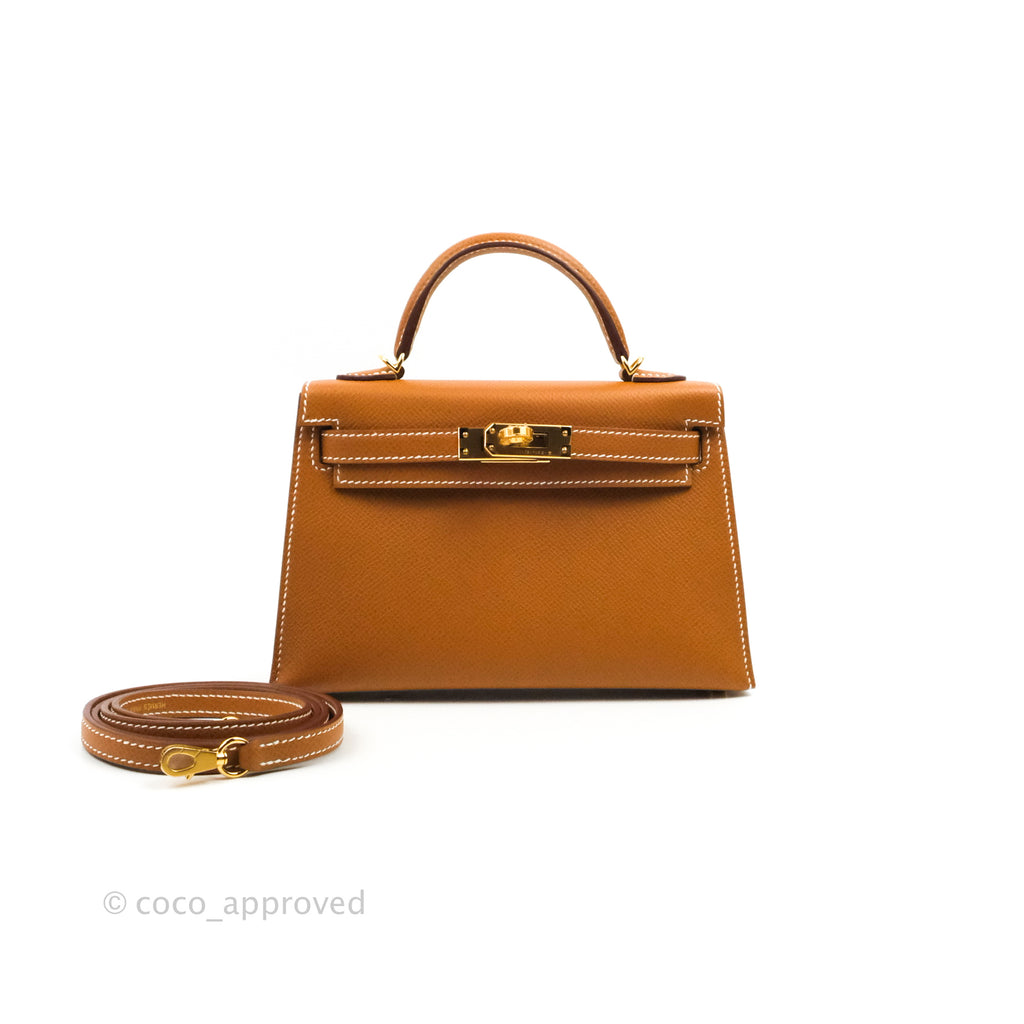 Hermès Mini Kelly II Gold Epsom Gold Hardware