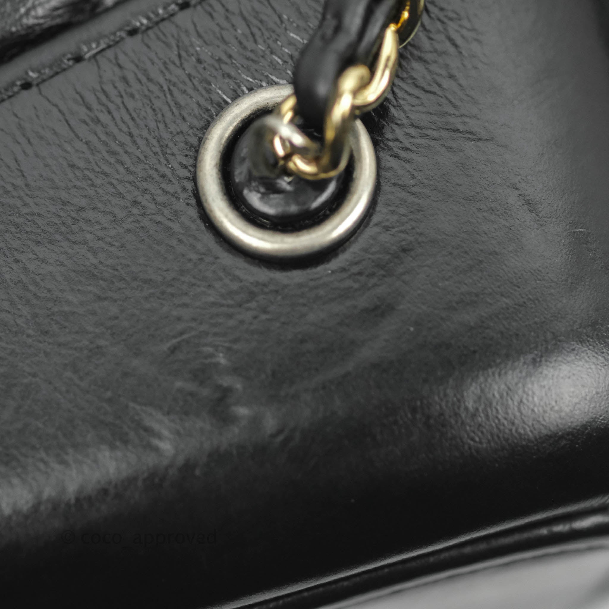 Chanel Gabrielle Backpack Chevron Aged Calfskin Small Black 131767427