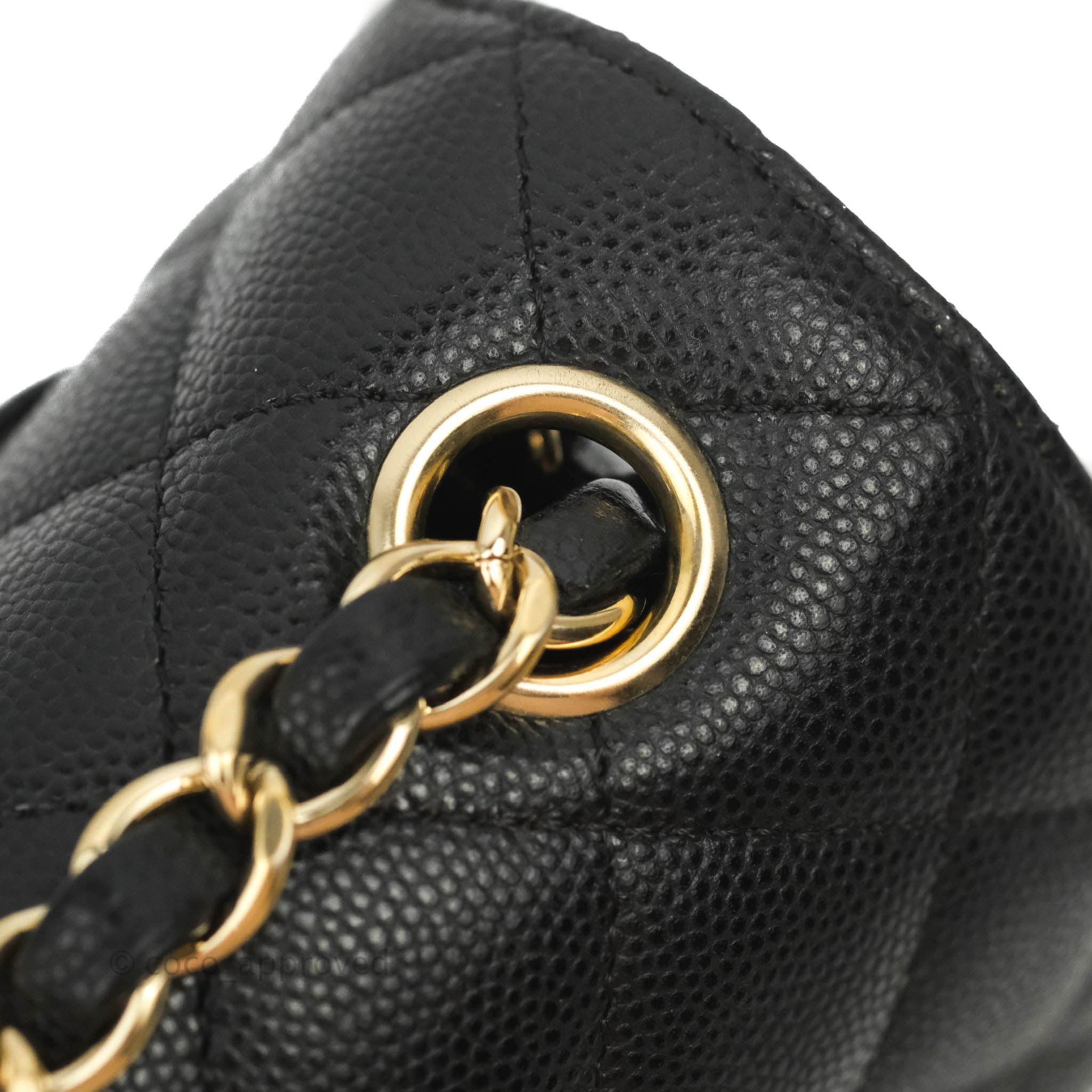 Chanel Mini Black Caviar Rect GHW - Designer WishBags