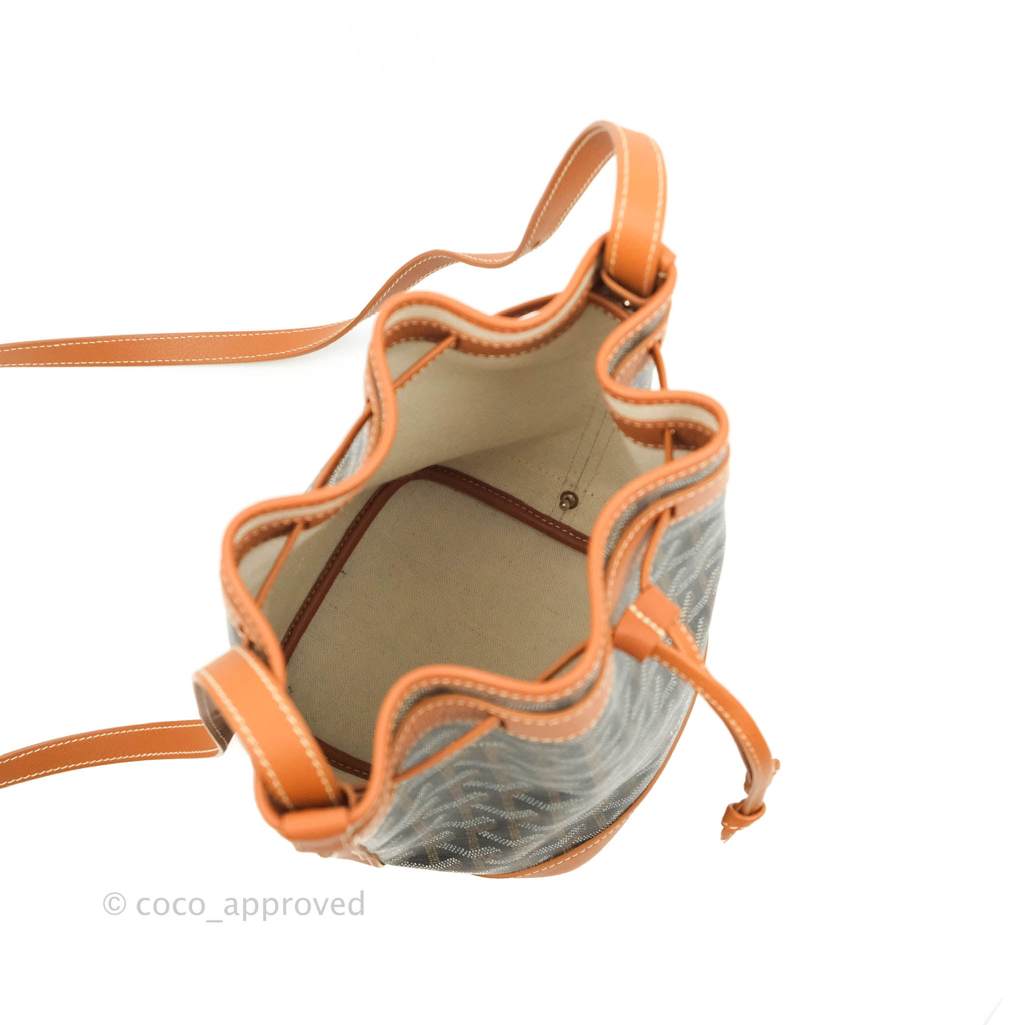 GOYARD-Herringbone-PVC-Leather-Petit-Flot-Bucket-Bag-PM-Gray – dct