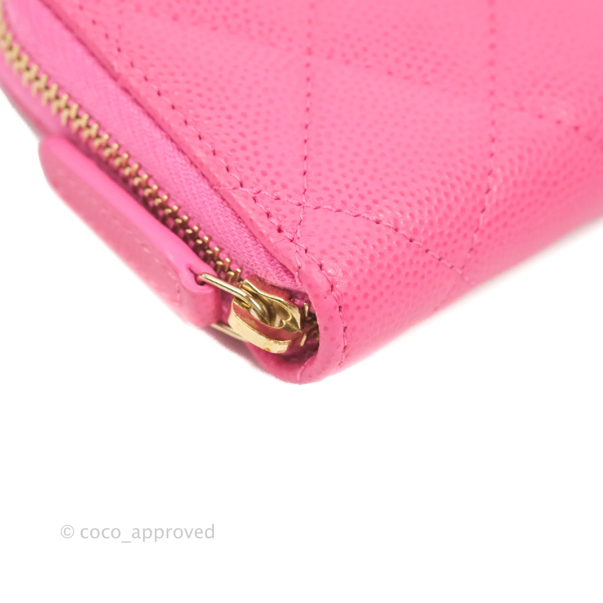 Chanel Classic Zipped Coin Purse Pink Caviar Gold Hardware – Coco Approved  Studio
