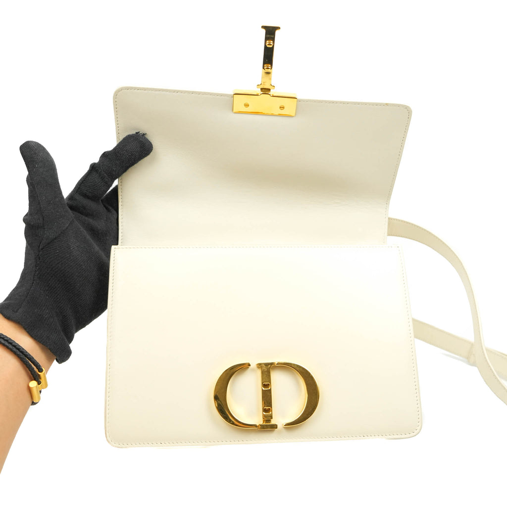 Dior Montaigne 30 Bag Latte Box Calfskin Gold Hardware