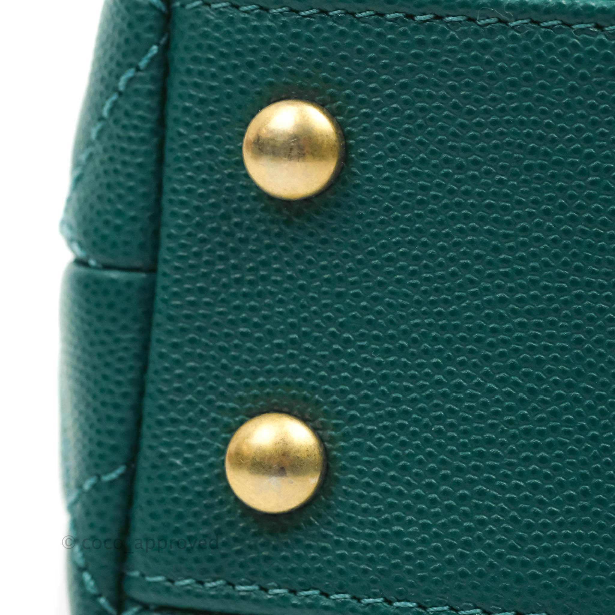 Chanel 18S Emerald Green Small Mini Coco Handle Flap Bag GHW – Boutique  Patina