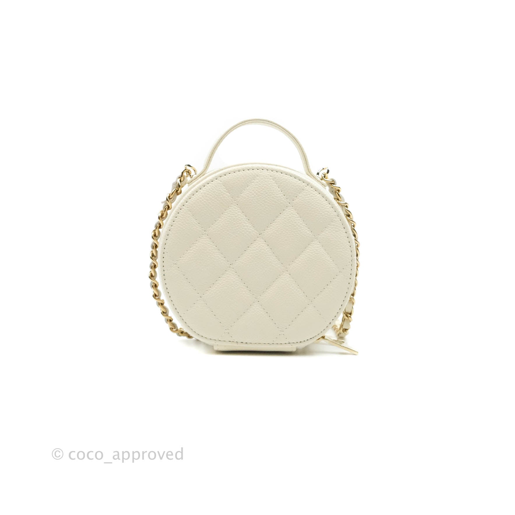 White lv bag, - comes with a small round bag that is