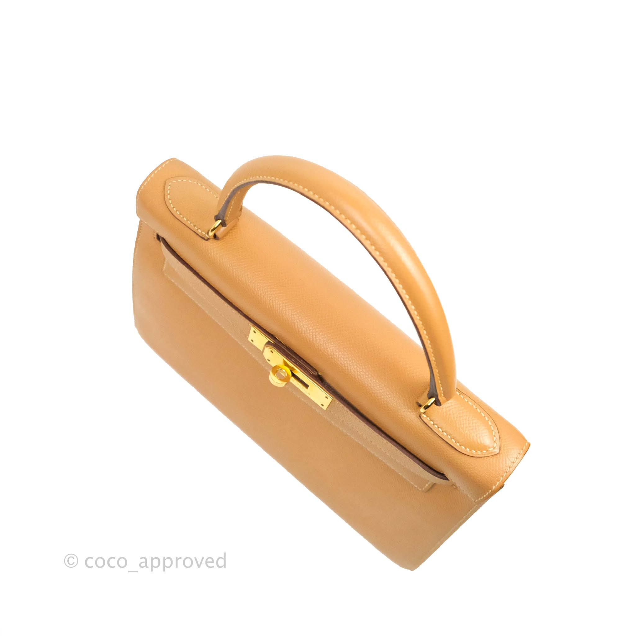 Gold Courchevel Sellier Kelly 28 Gold Hardware, 1999, Handbags and  Accessories, 2022