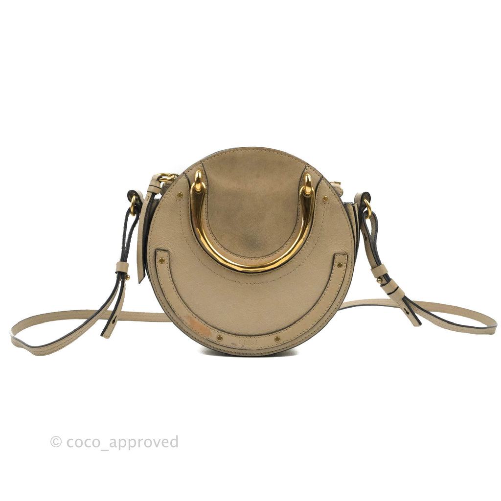 Chloe Calfskin Suede Small Pixie Bag Motty Grey