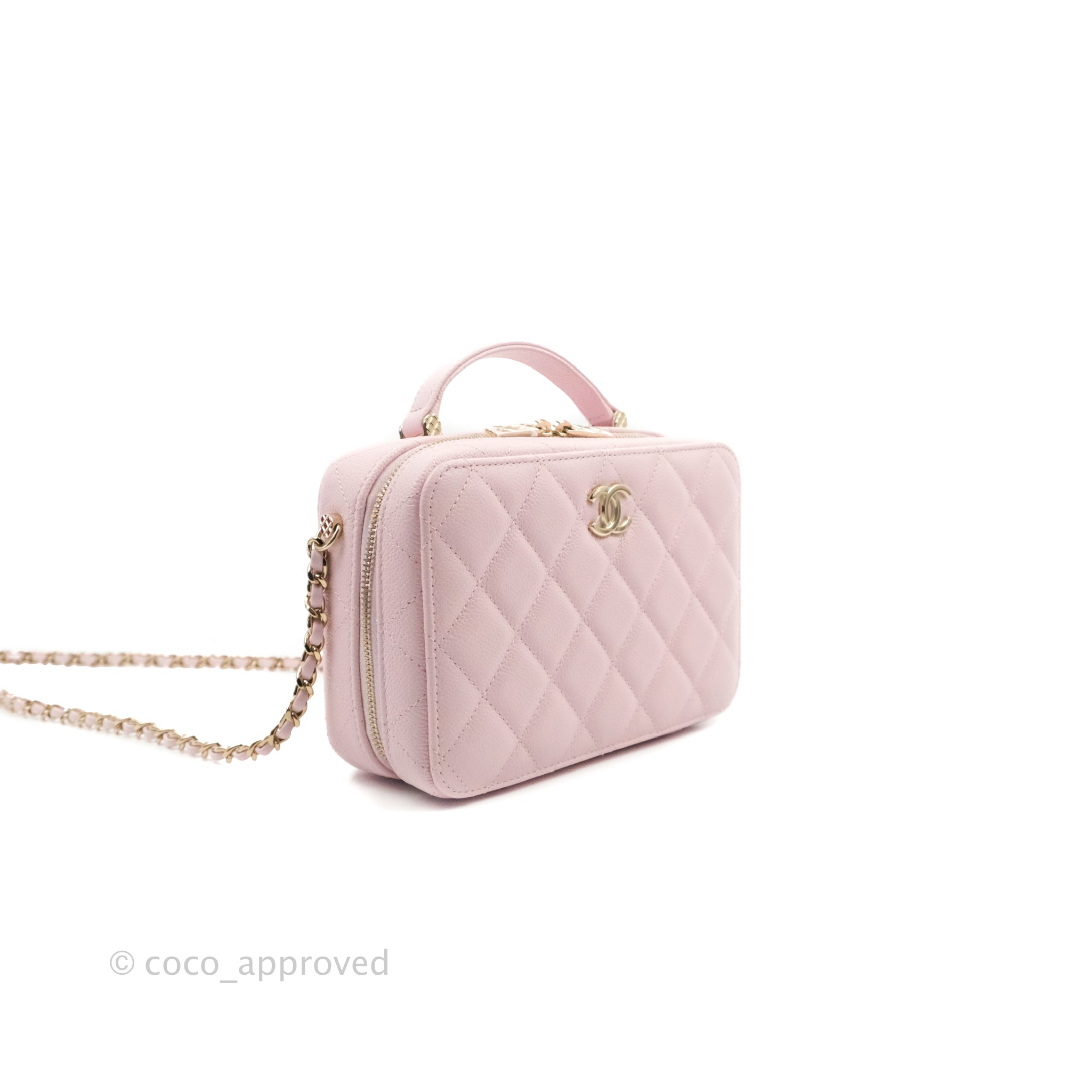 Chanel Vanity Case Small Leather Crossbody Bag Pink