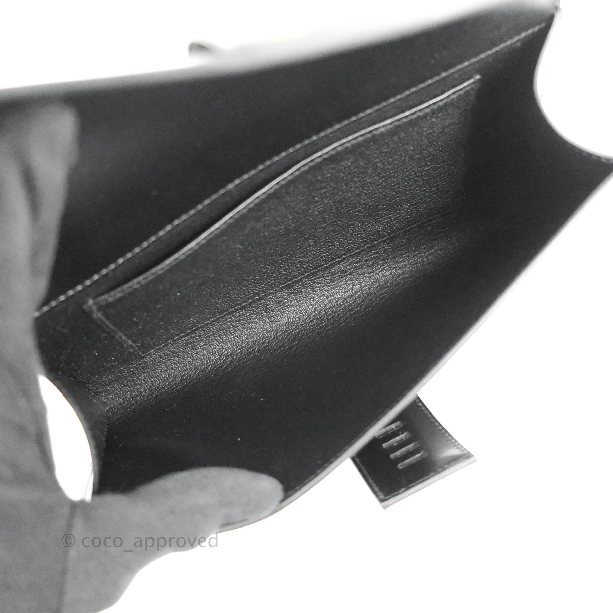 Hermes 23cm GRIOLET Box Leather Medor Clutch Bag