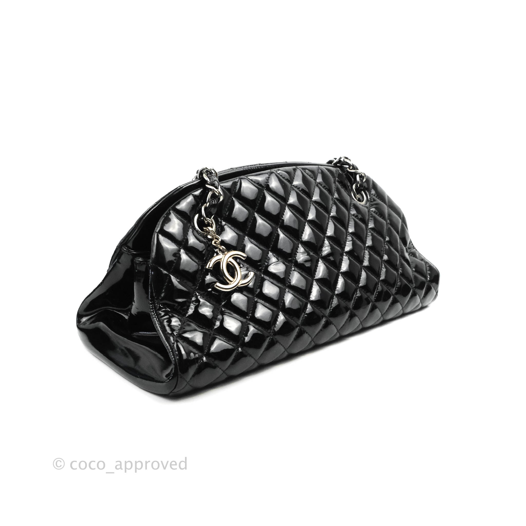 Chanel Black Quilted Patent Leather Just Mademoiselle Bowling Bag Silver  Hardware, 2010 Available For Immediate Sale At Sotheby's