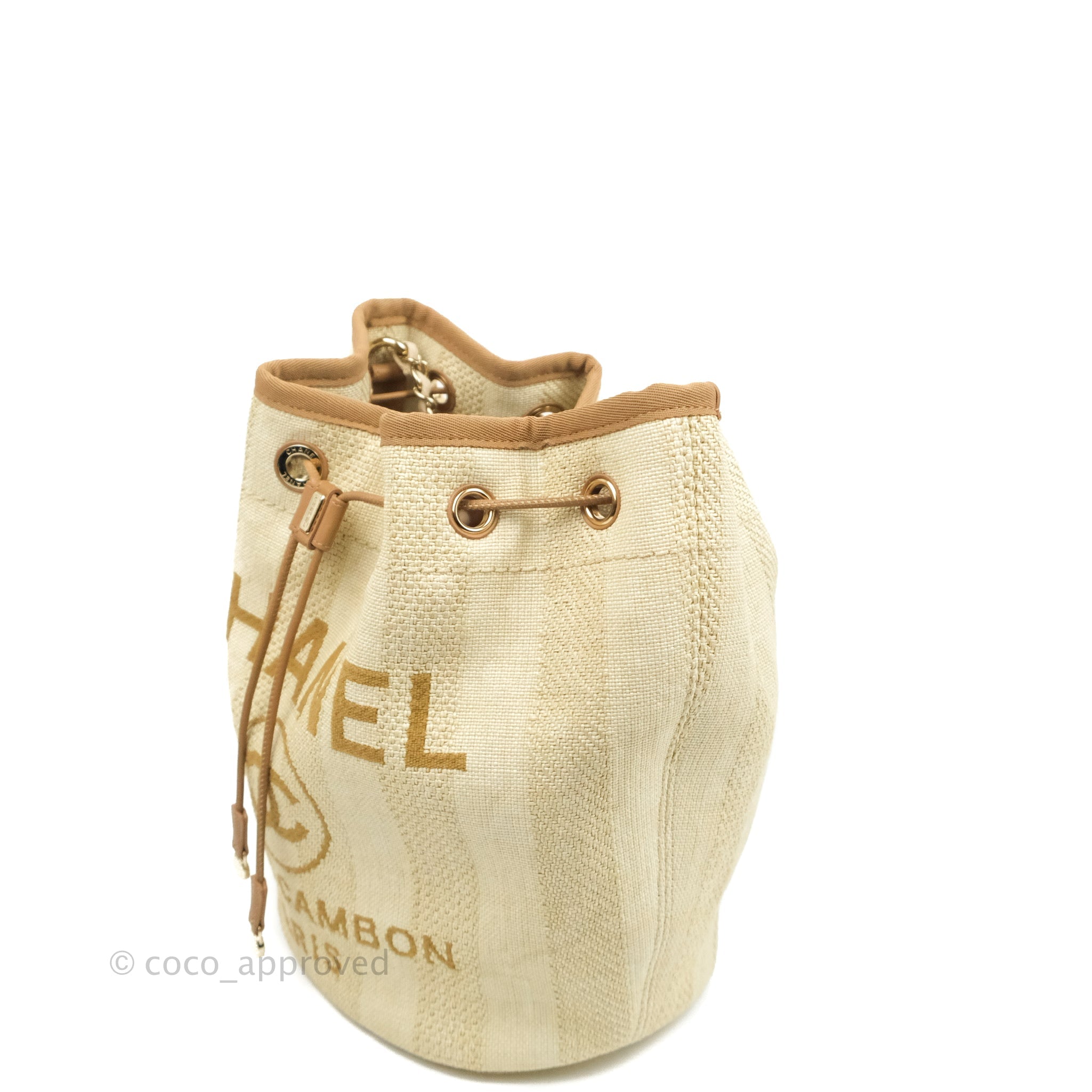 Chanel canvas best sale bucket bag