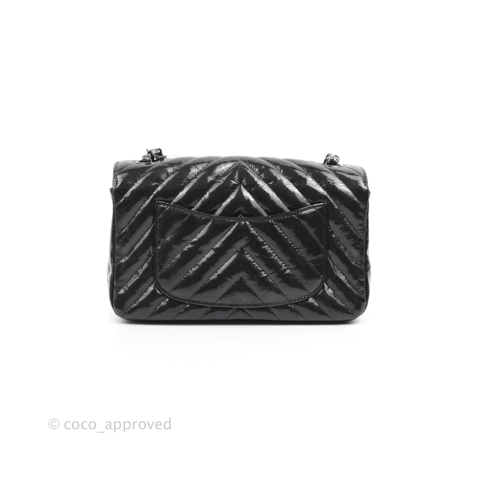 Chanel Quilted Mini Rectangular Flap So Black Crumpled Calfskin