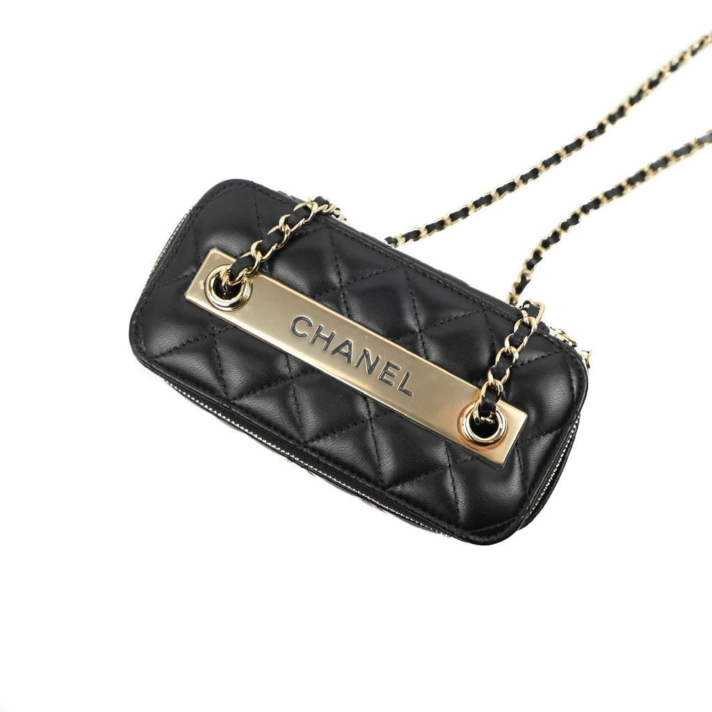 Chanel Trendy CC Vanity with Chain Black Lambskin Gold Hardware