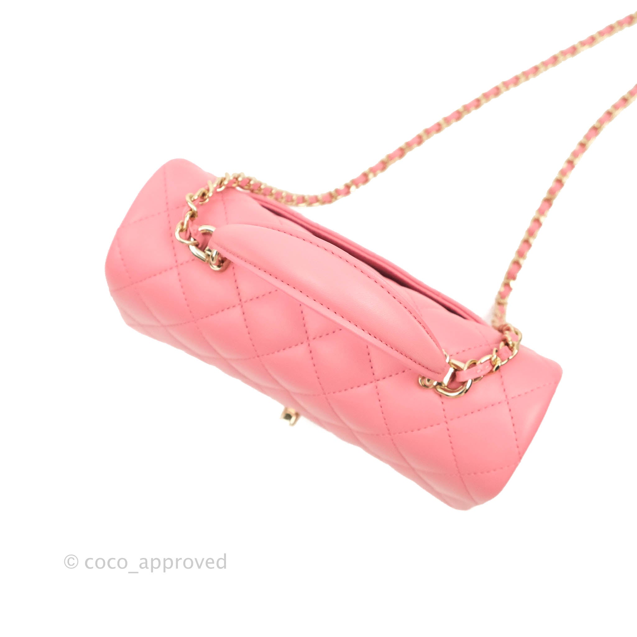 Authentic CHANEL Large Pink Flap Bag with top handle Trendy CC Bag –  AuthenticFab