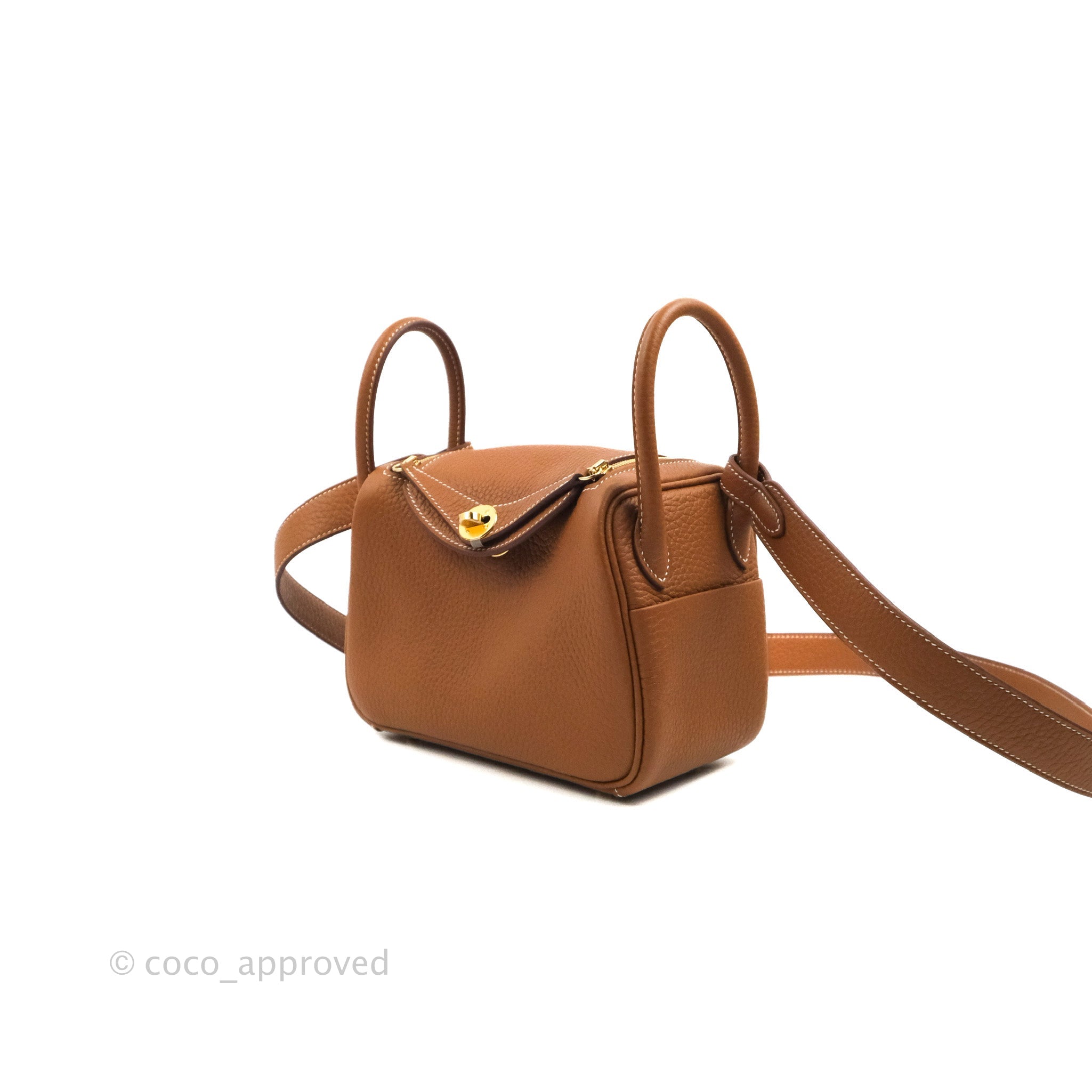 Hermès Mini Lindy 20 Gold Clemence Gold Hardware – Coco Approved Studio
