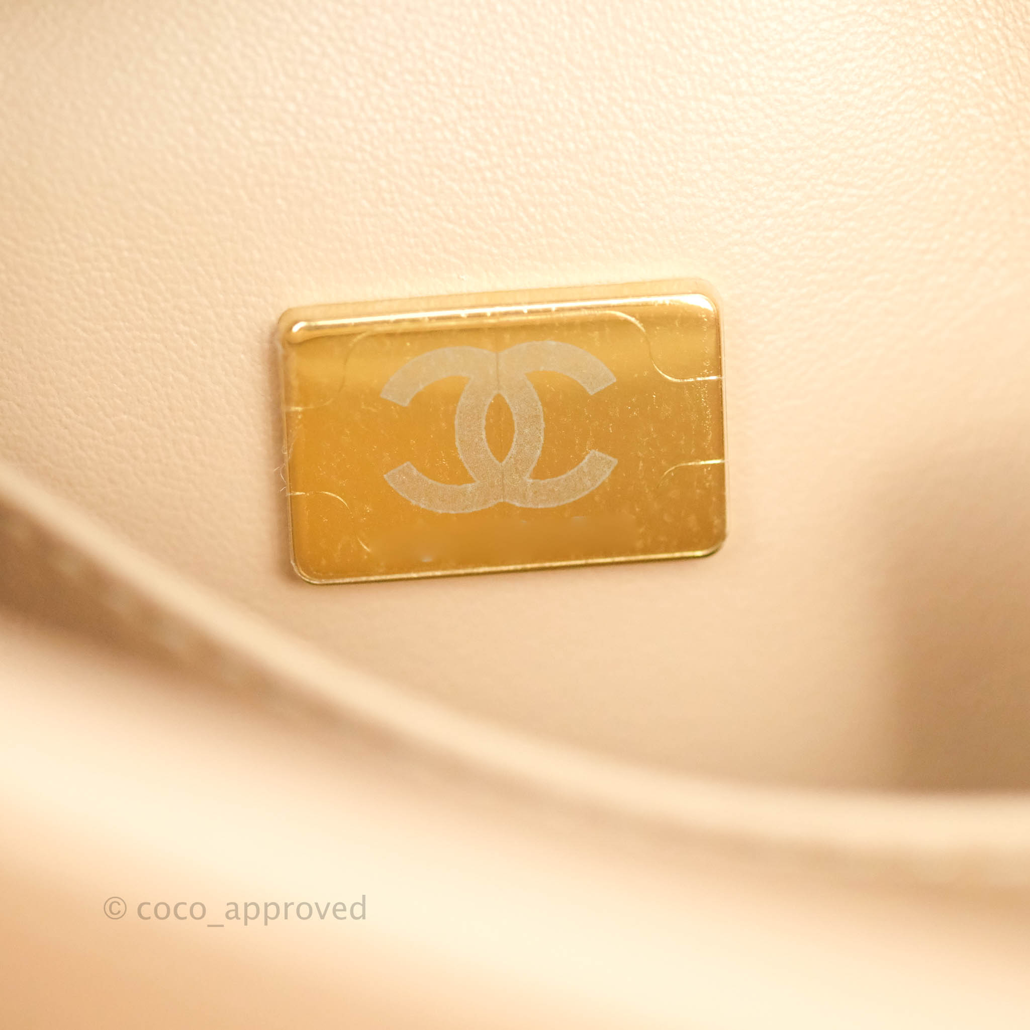 Chanel Trendy CC Small Beige Lambskin Gold Hardware 22S – Coco